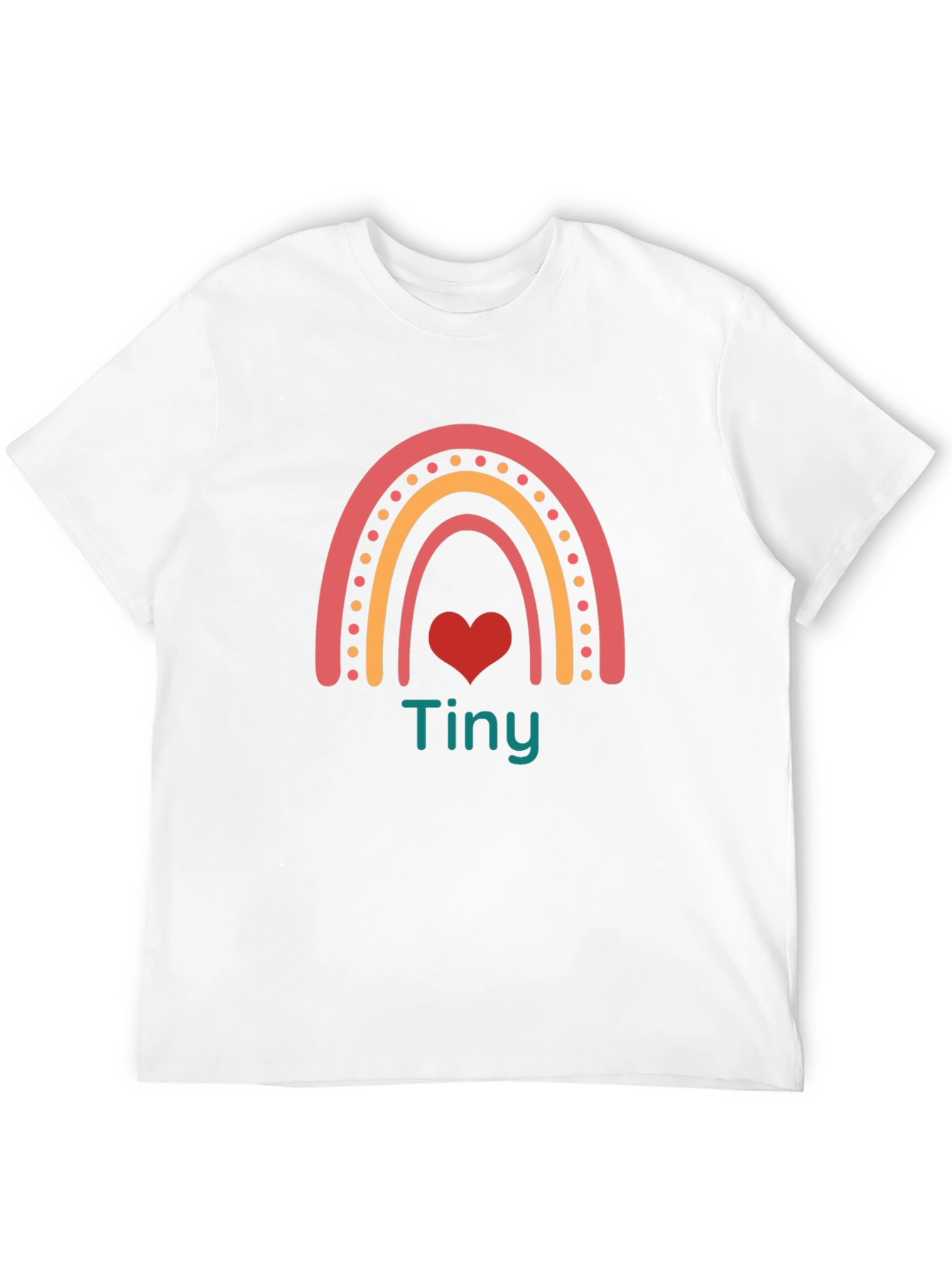 Tiny Heart Rainbow Graphic T-Shirt - Black