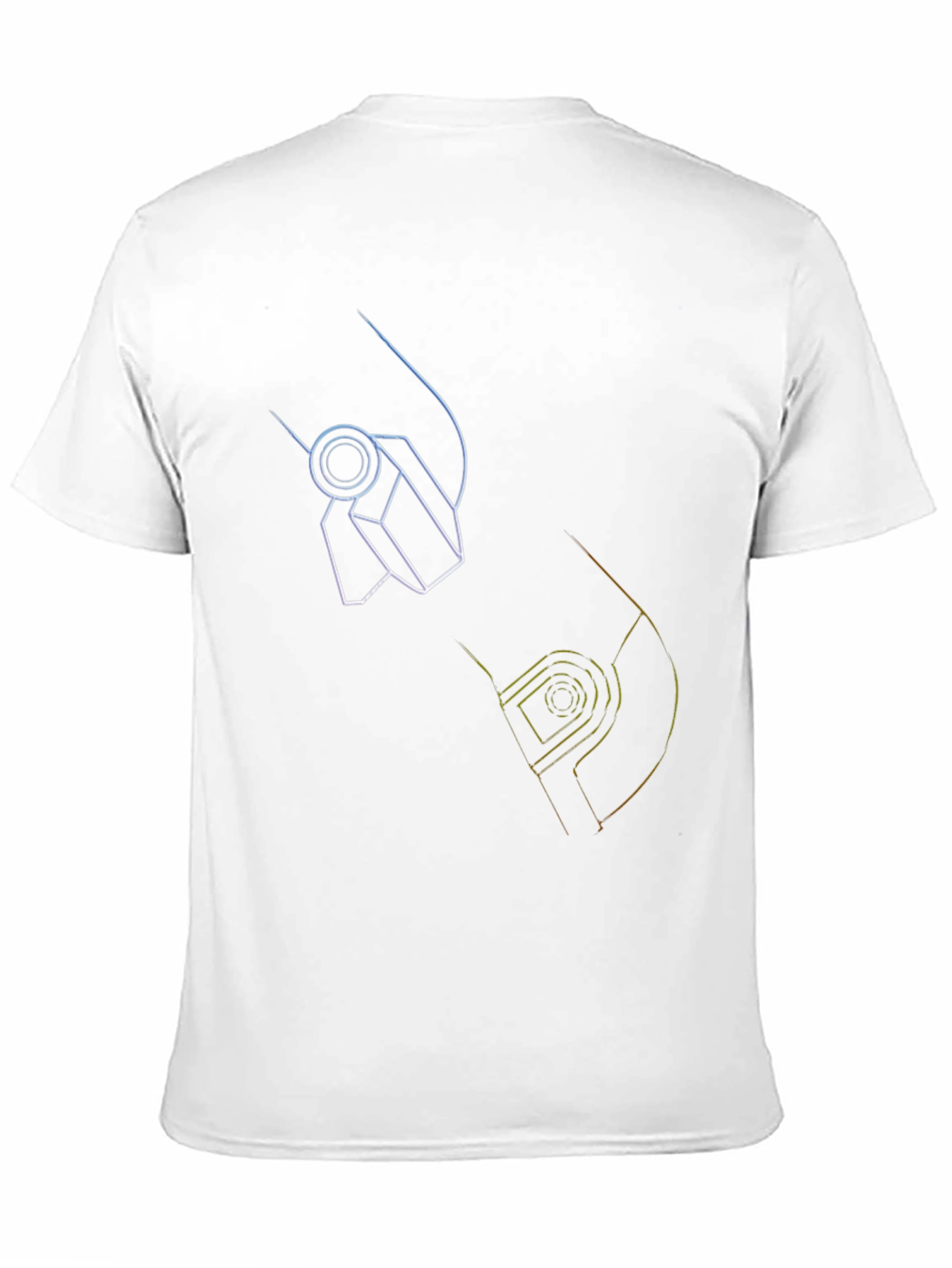 Abstract Graphic Print Mens Black T-Shirt