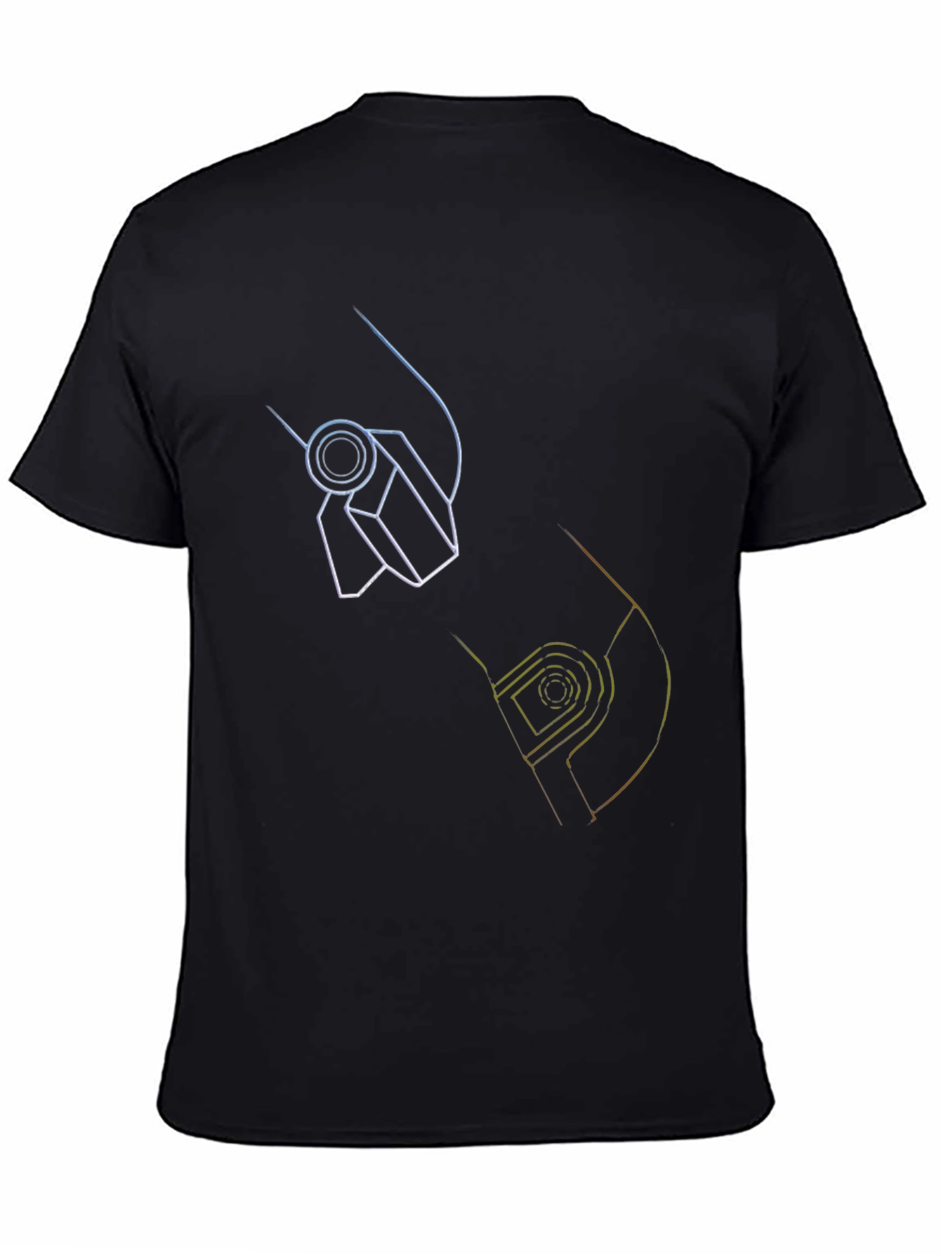 Abstract Graphic Print Mens Black T-Shirt
