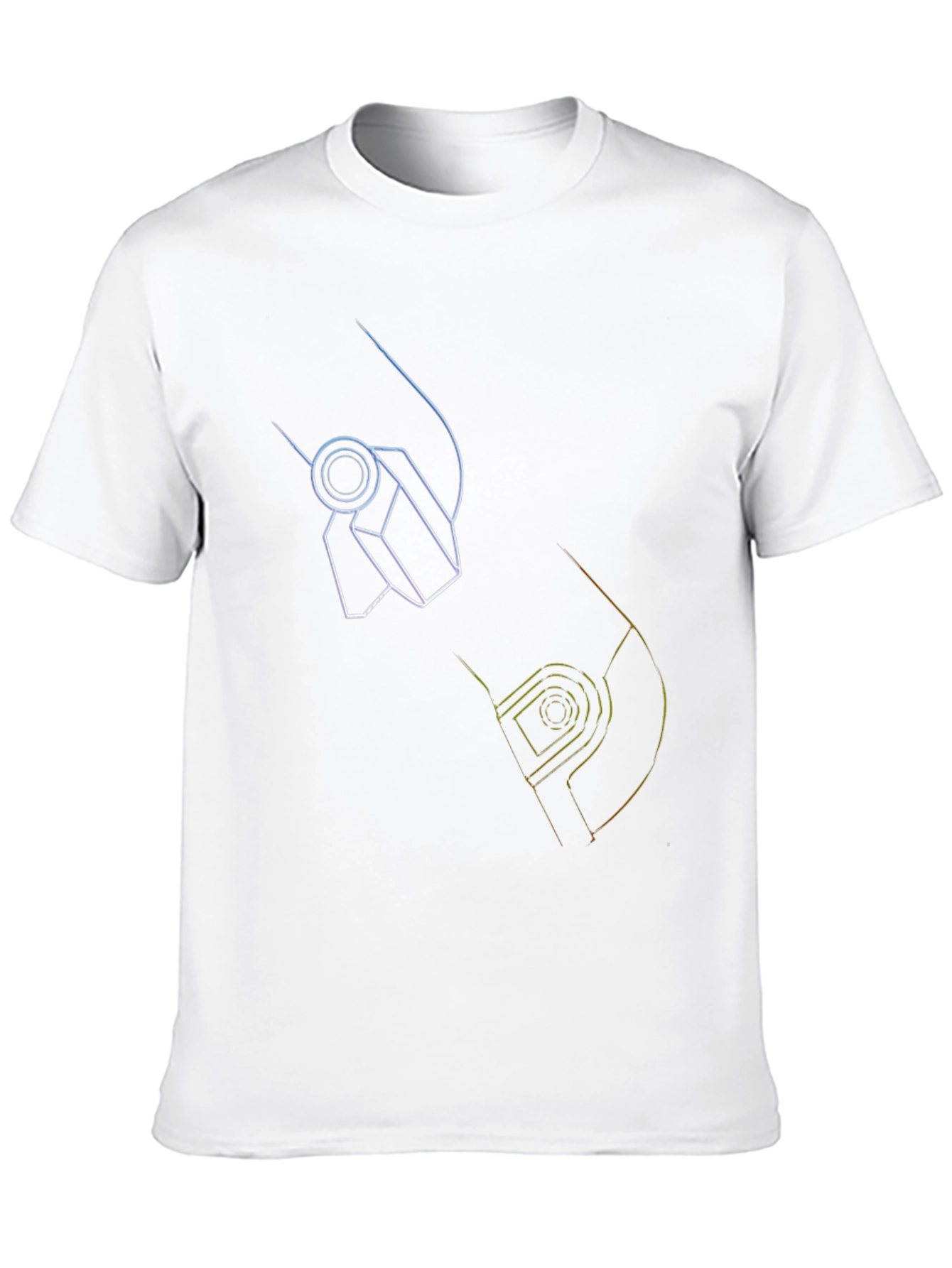 Abstract Graphic Print Mens Black T-Shirt