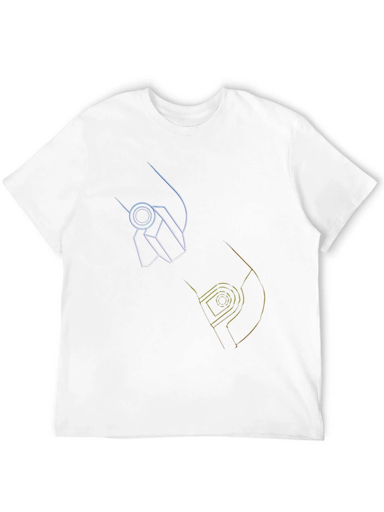 Abstract Graphic Print Mens Black T-Shirt