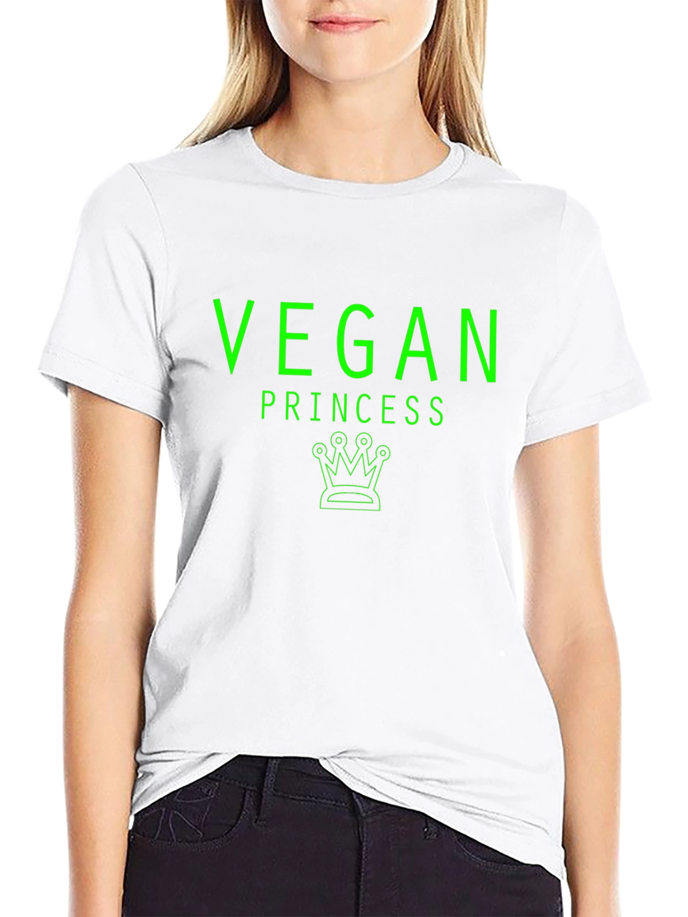 Vegan Princess T-Shirt - Green Graphic Tee