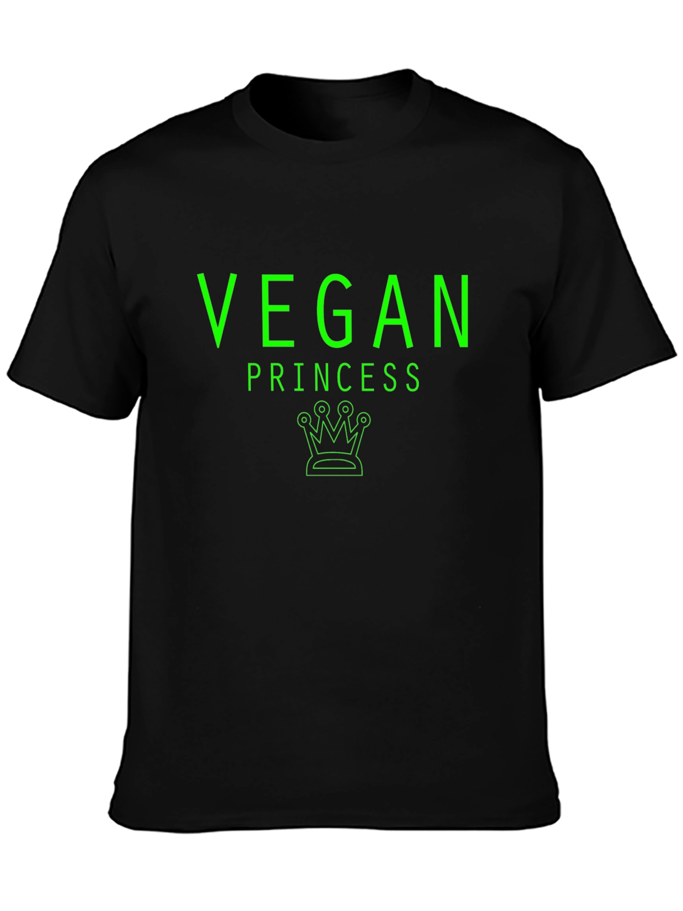Vegan Princess T-Shirt - Green Graphic Tee