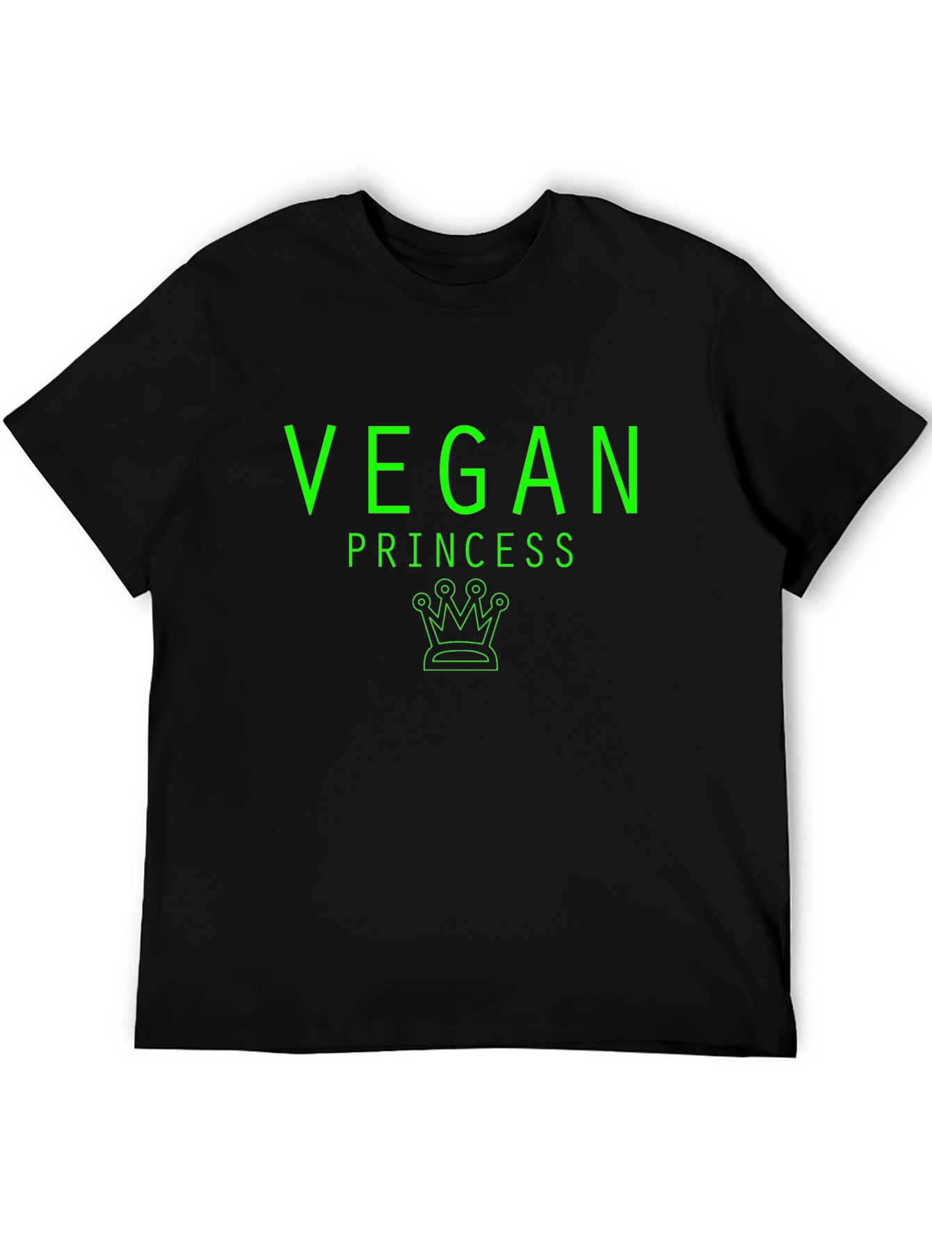 Vegan Princess T-Shirt - Green Graphic Tee