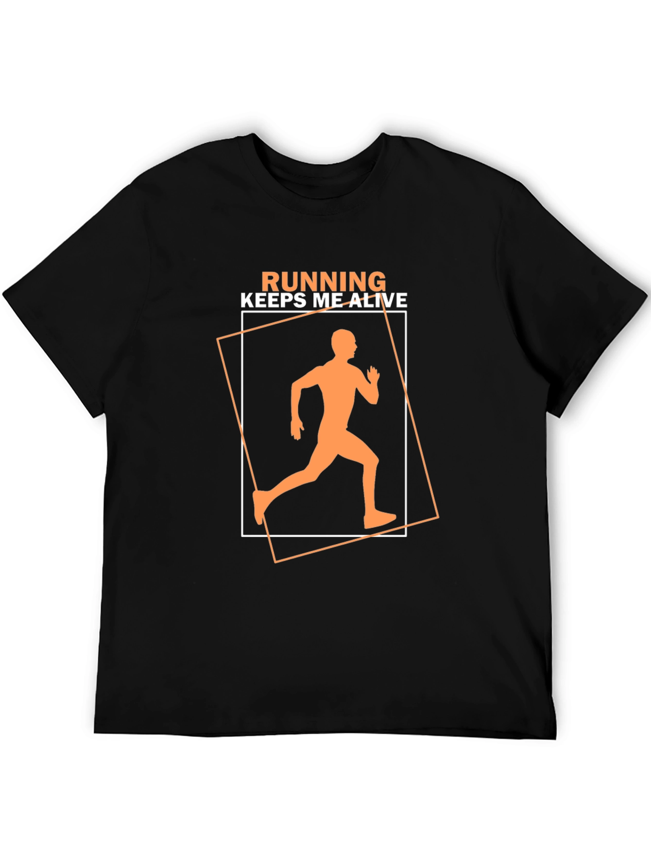 Running Keeps Me Alive Black Graphic Tee