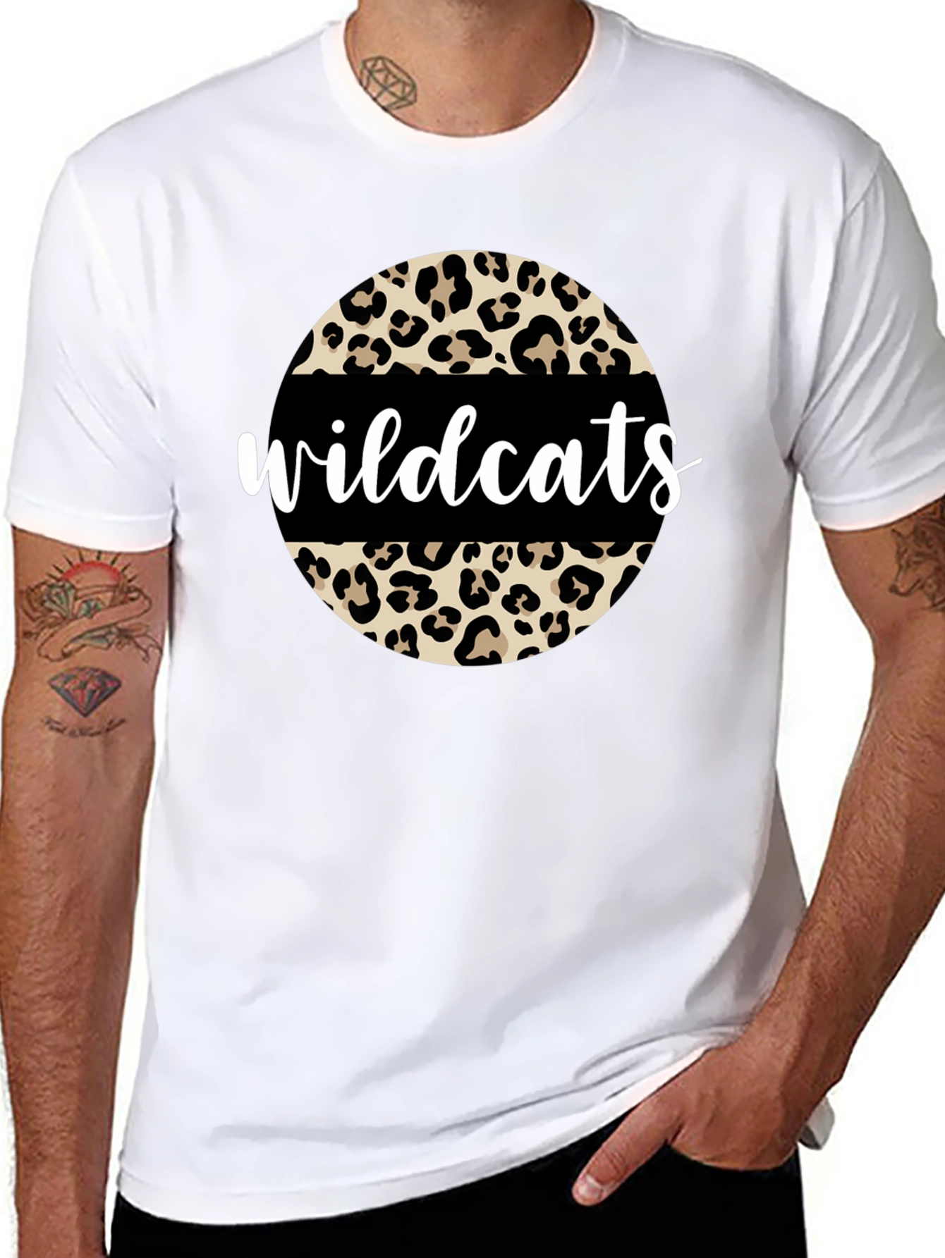 Wildcats Leopard Print Graphic T-Shirt