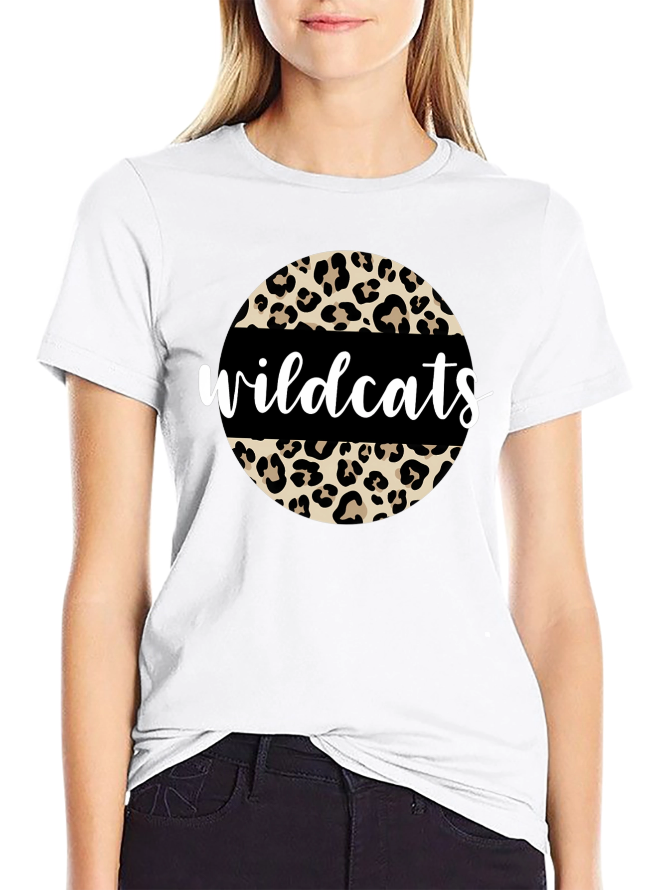 Wildcats Leopard Print Graphic T-Shirt
