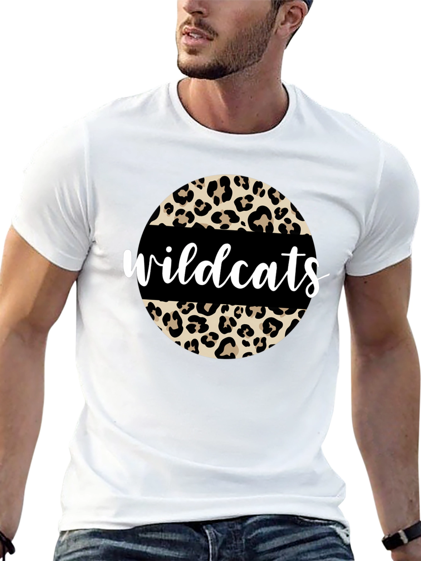 Wildcats Leopard Print Graphic T-Shirt