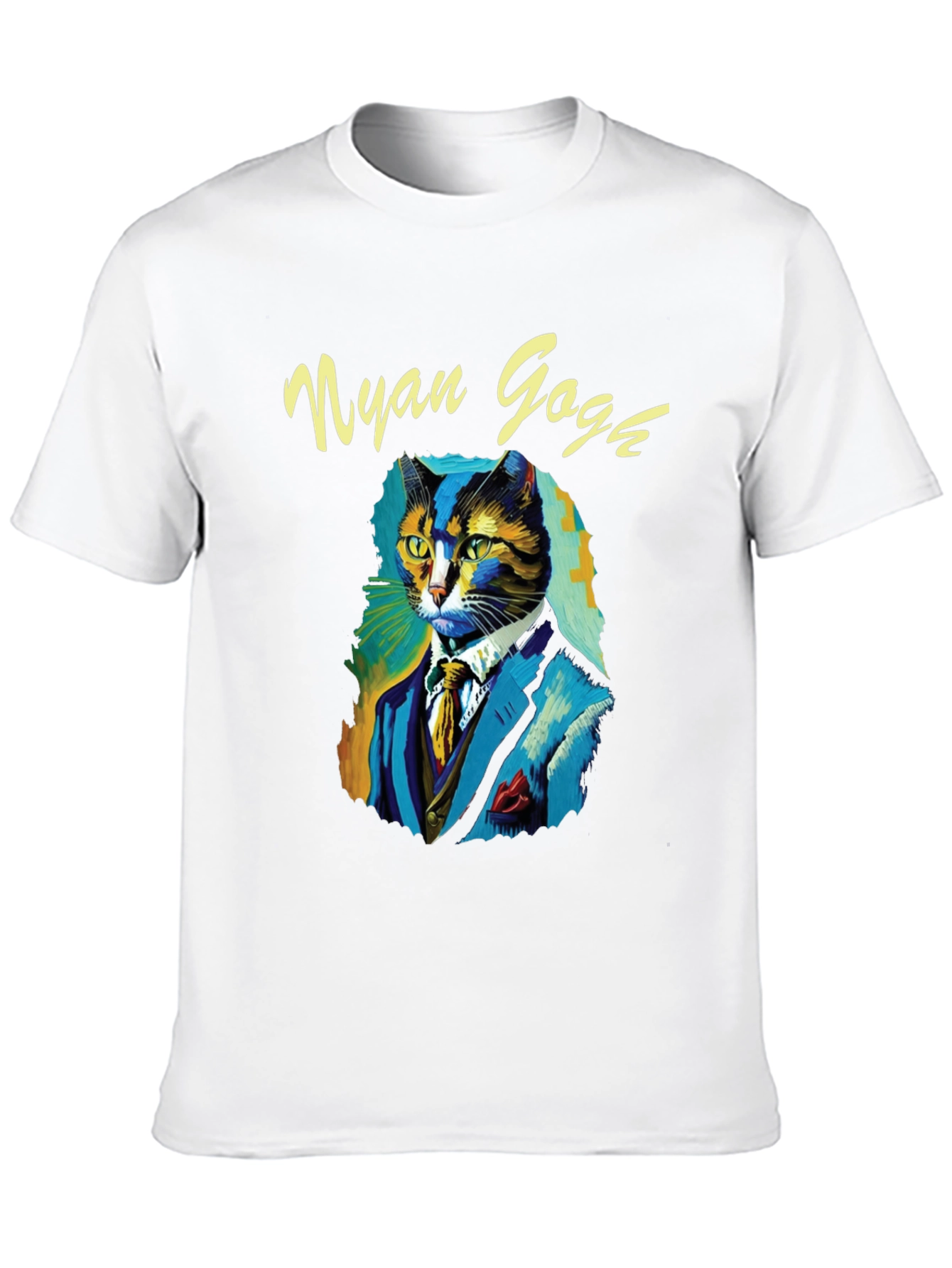 Nyan Gogh T-Shirt - Artistic Cat Portrait Tee