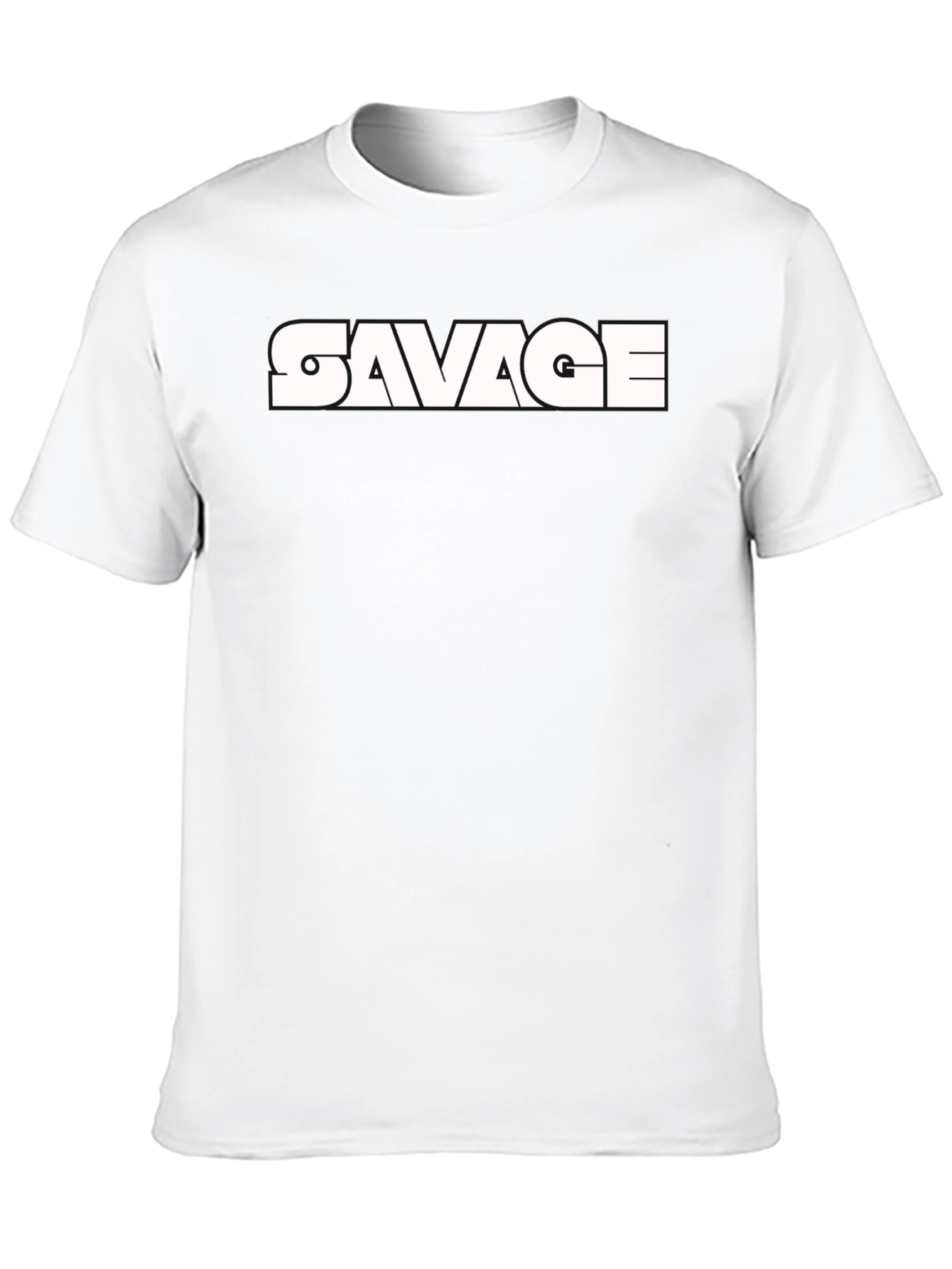 Savage Graphic Print Black T-Shirt