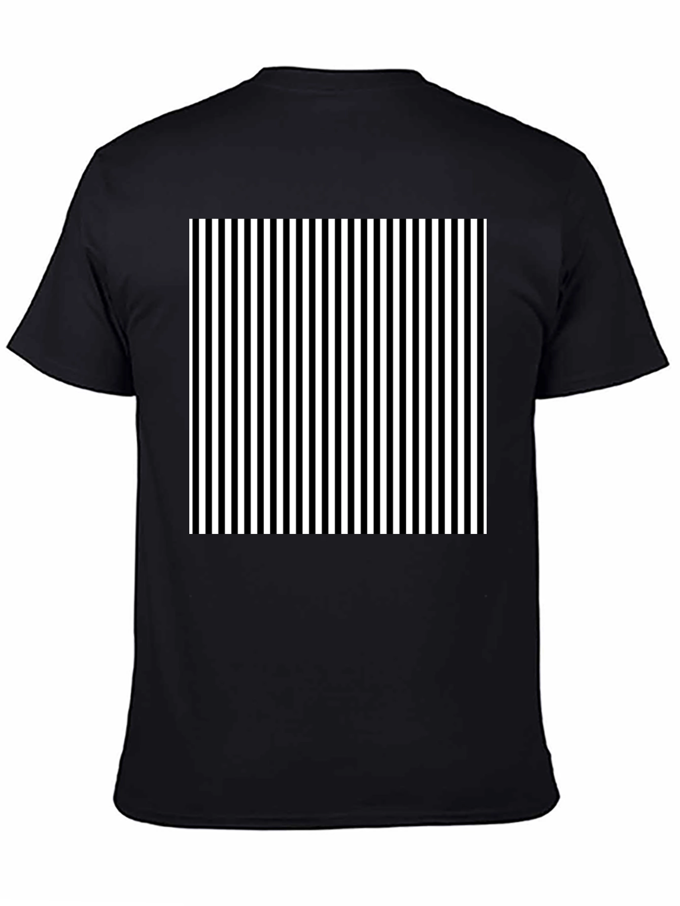 Striped Graphic Tee - Classic Black