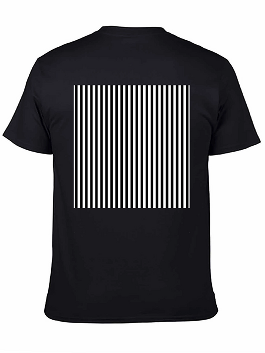 Striped Graphic Tee - Classic Black