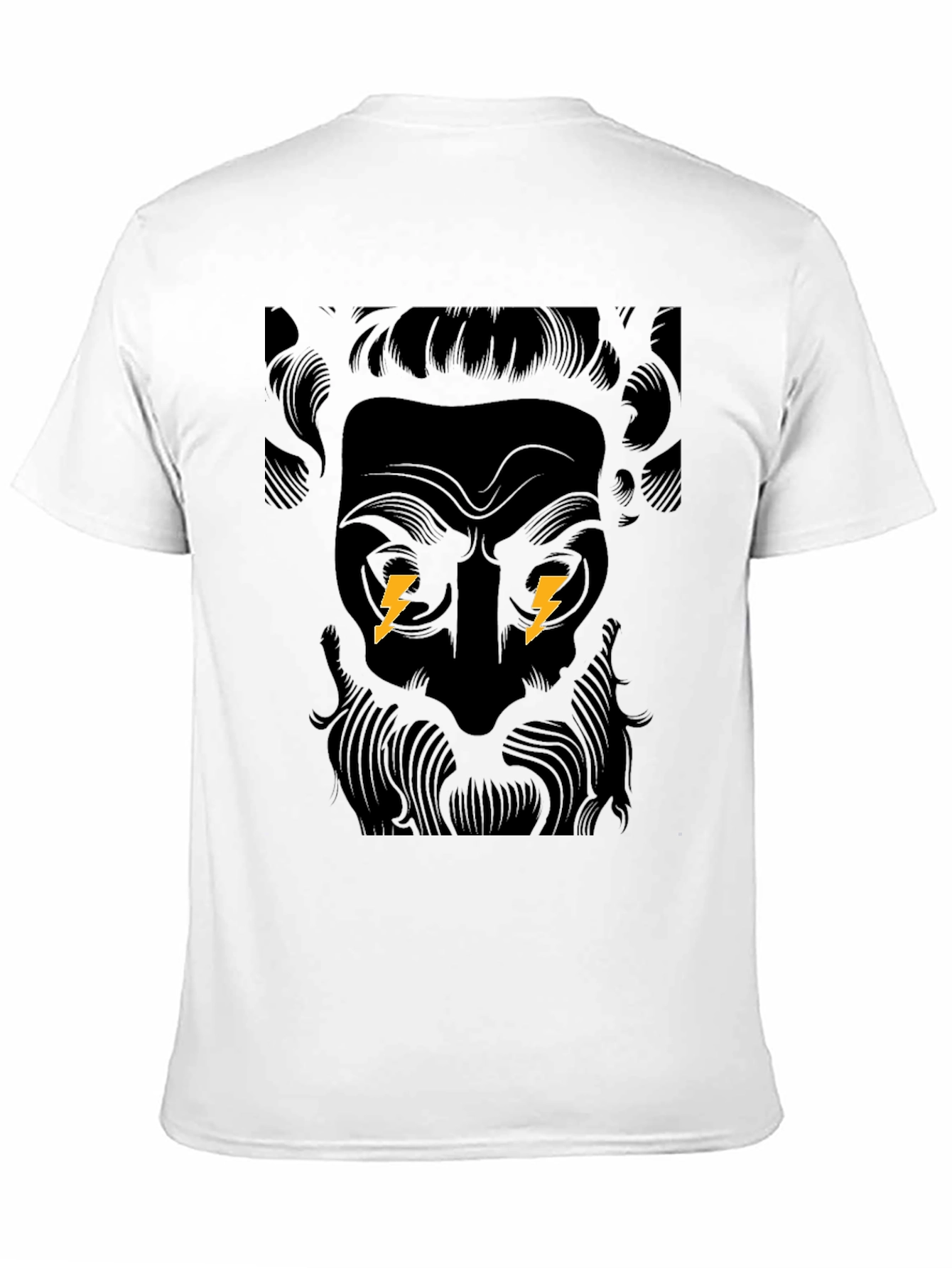 Zeus Bolt Black Graphic Tee - Powerful Design