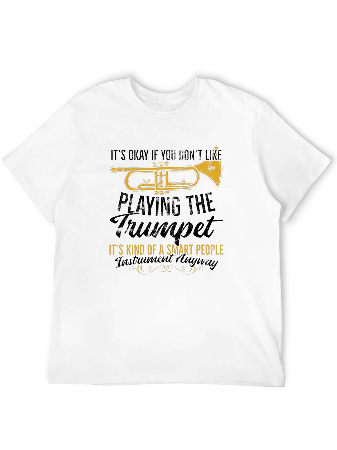Trumpet Player Smart People Black T-Shirt