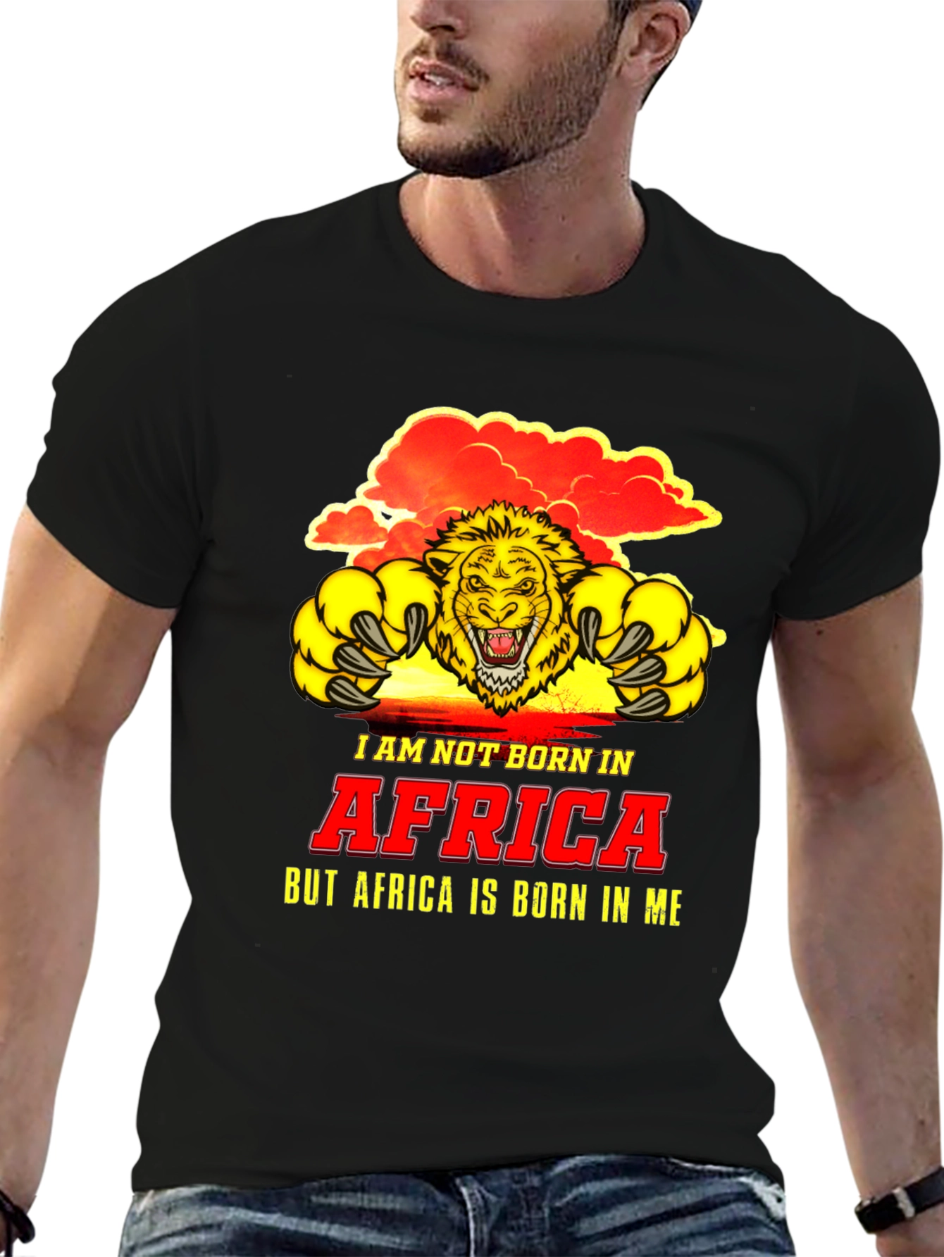 Africa Lion Graphic Tee - Born in Me