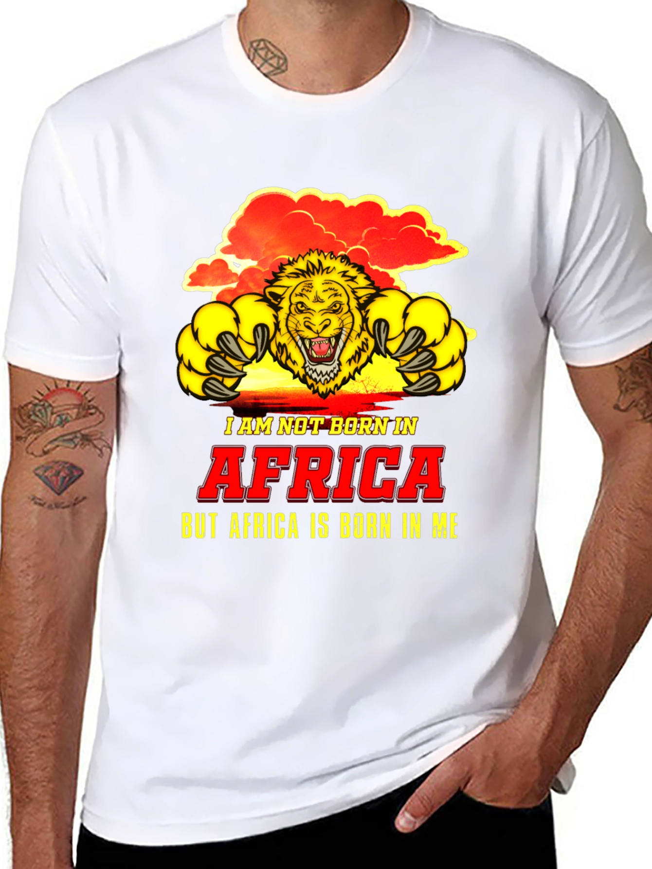 Africa Lion Graphic Tee - Born in Me