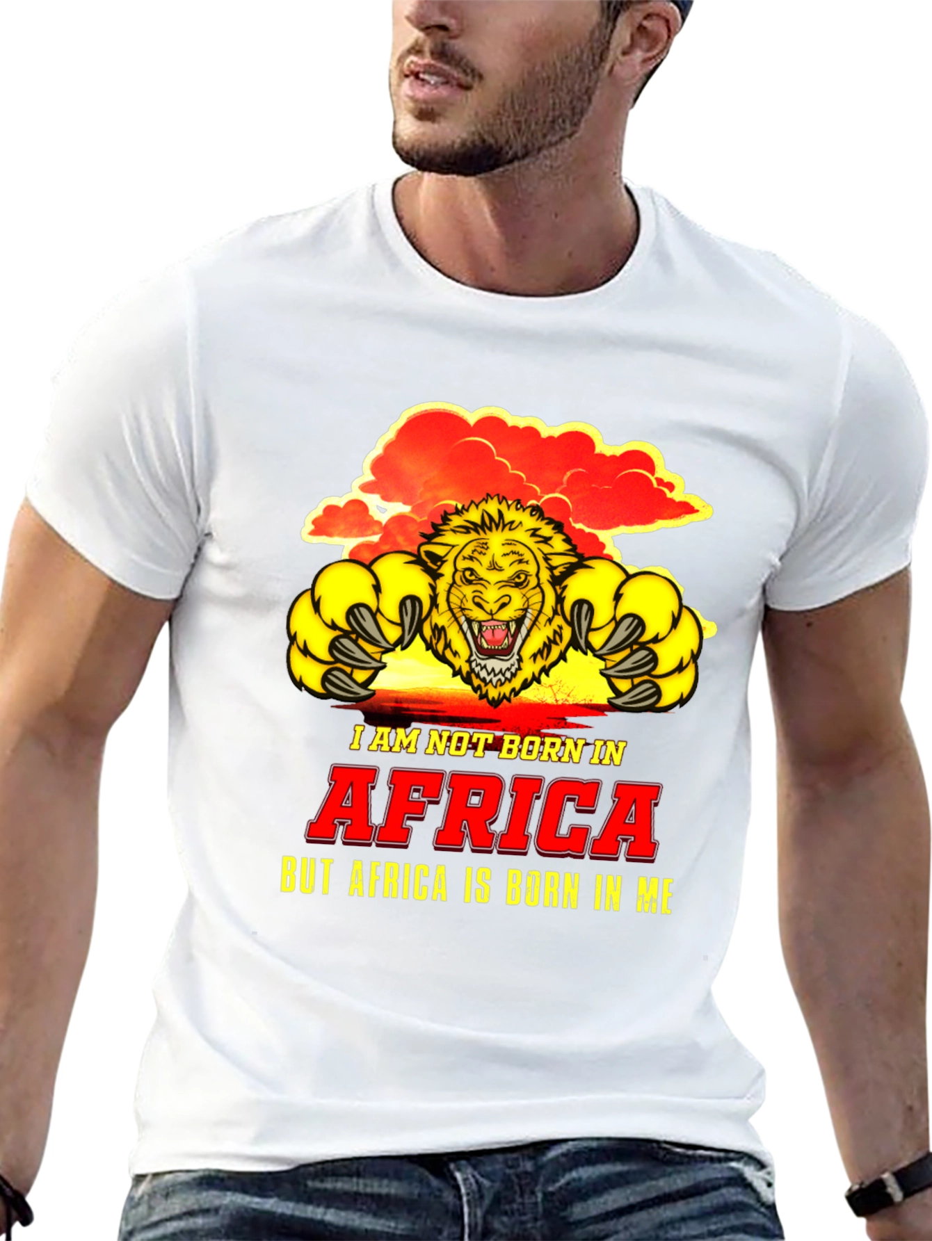 Africa Lion Graphic Tee - Born in Me