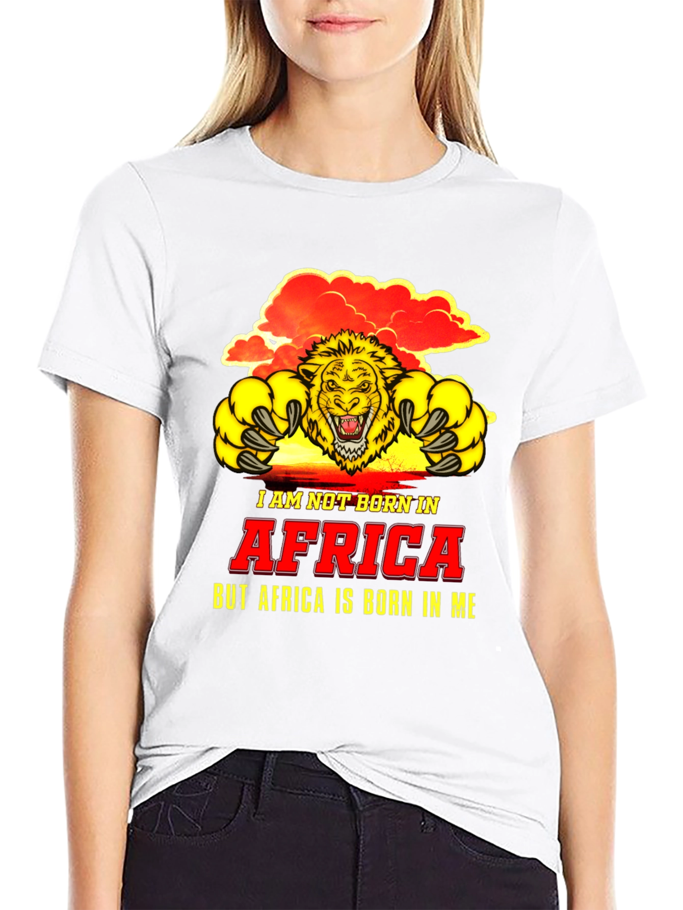 Africa Lion Graphic Tee - Born in Me