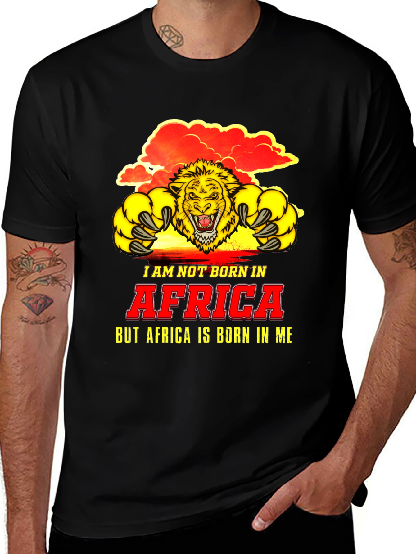Africa Lion Graphic Tee - Born in Me