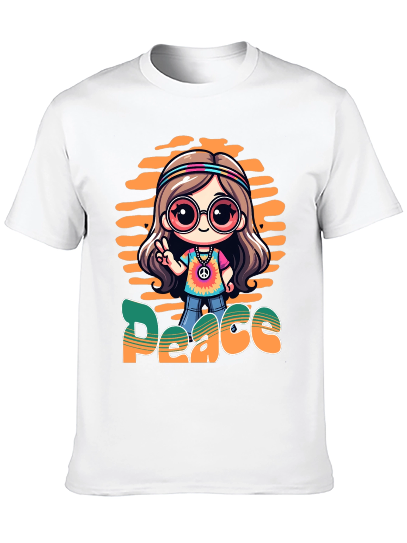 Peace Hippie Cartoon T-Shirt