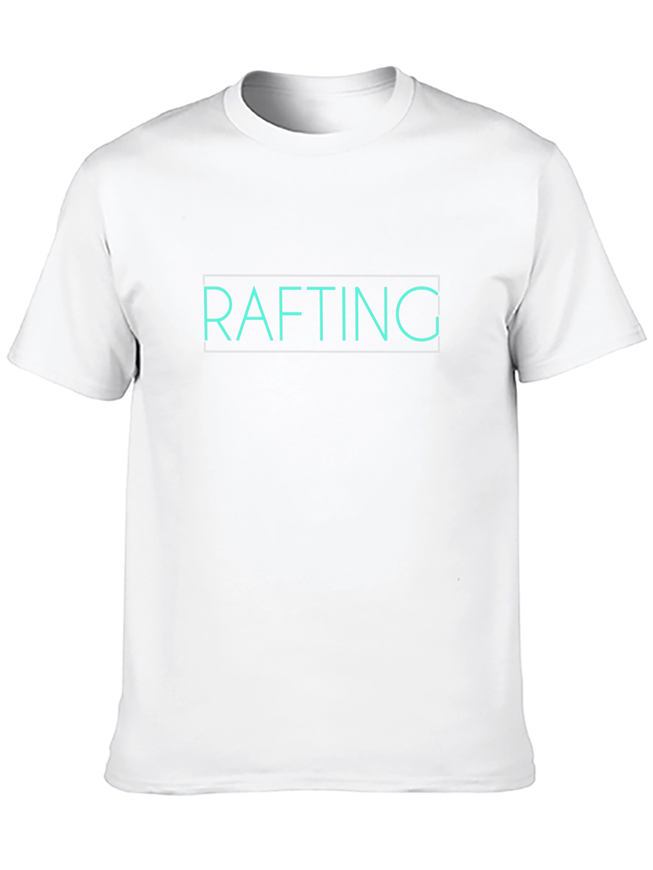 Rafting Graphic Tee - Black Cotton T-Shirt