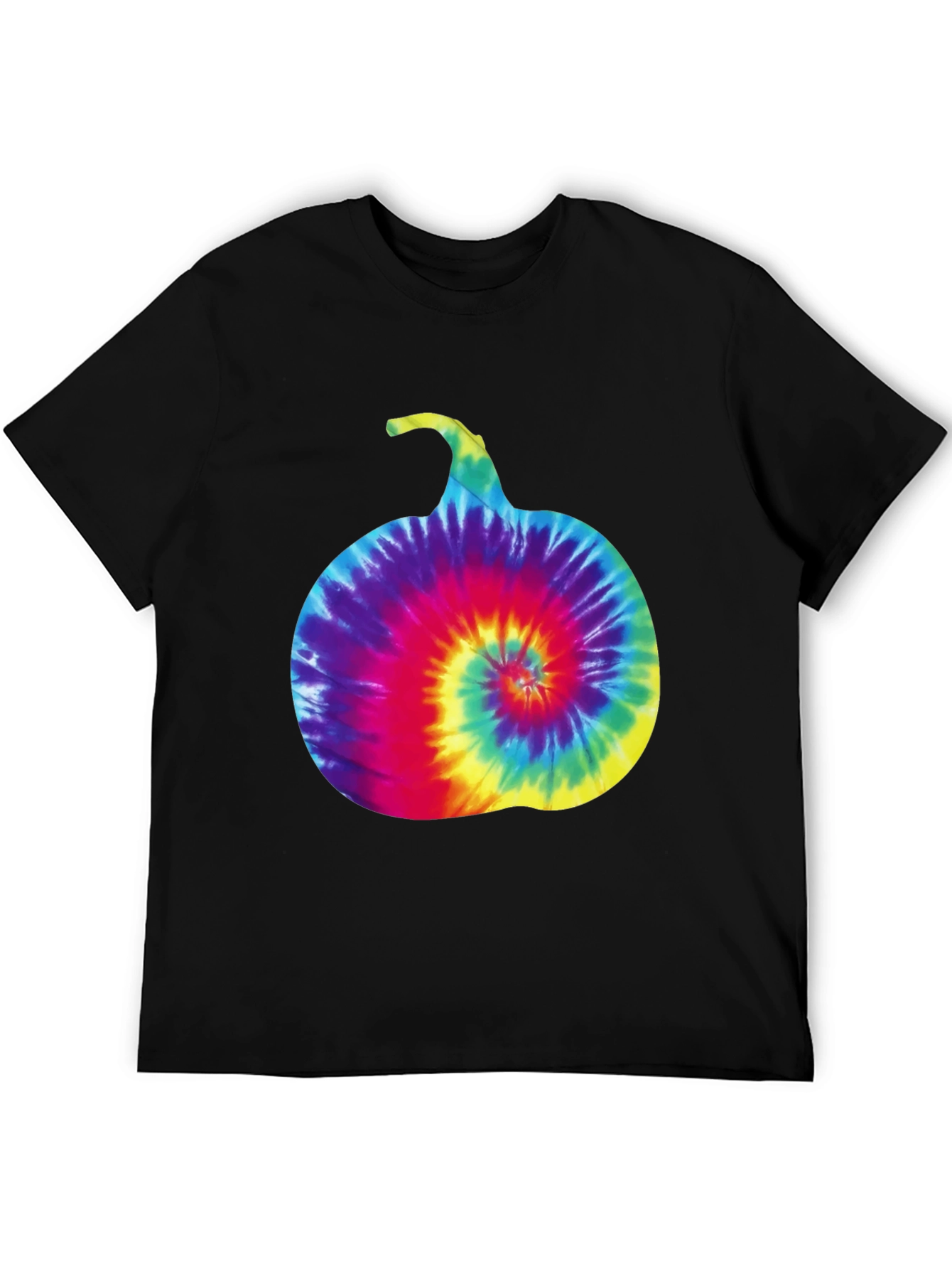 Tie-Dye Pumpkin Graphic Tee - Halloween Style