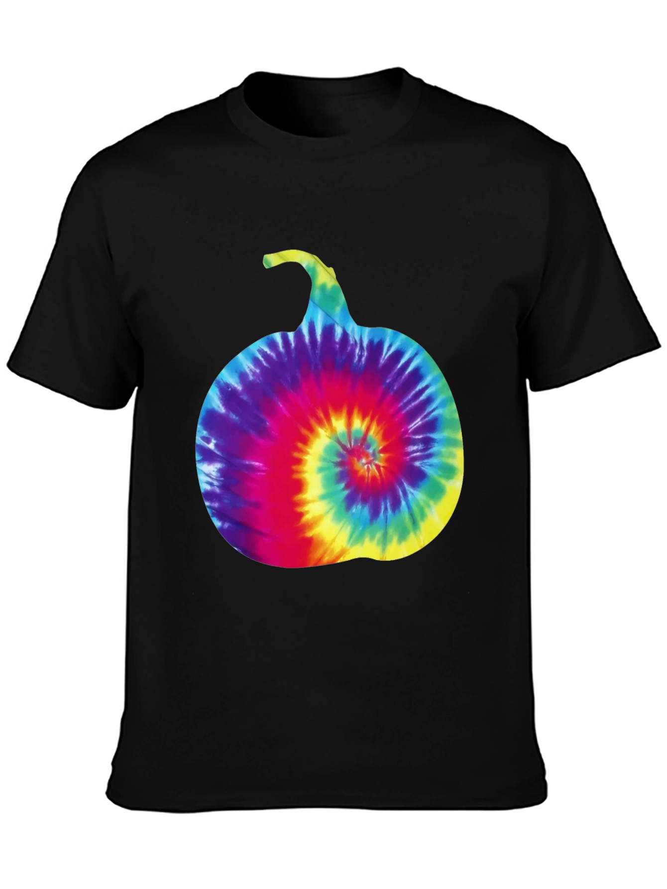 Tie-Dye Pumpkin Graphic Tee - Halloween Style