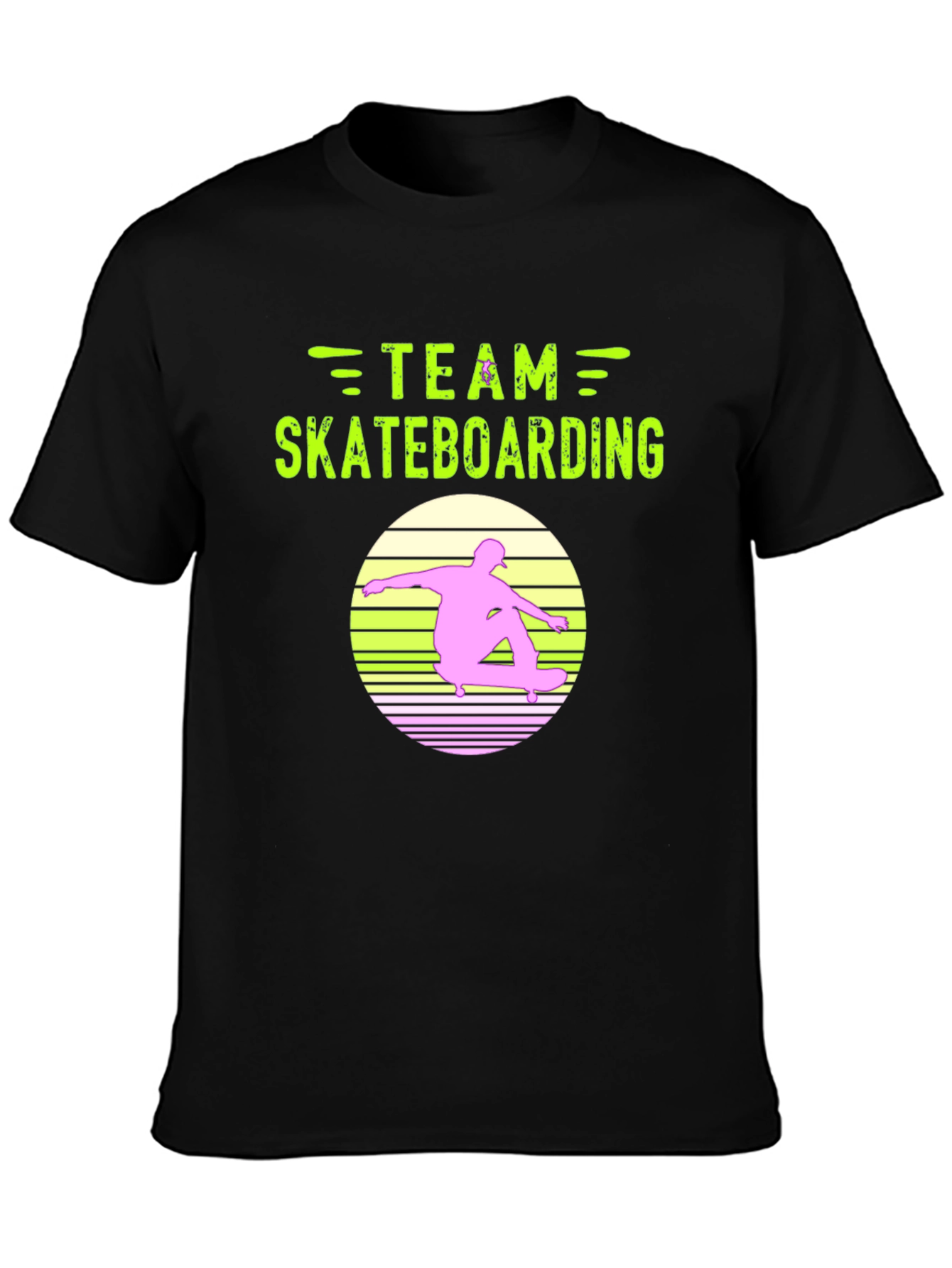 Team Skateboarding Graphic Tee - Black