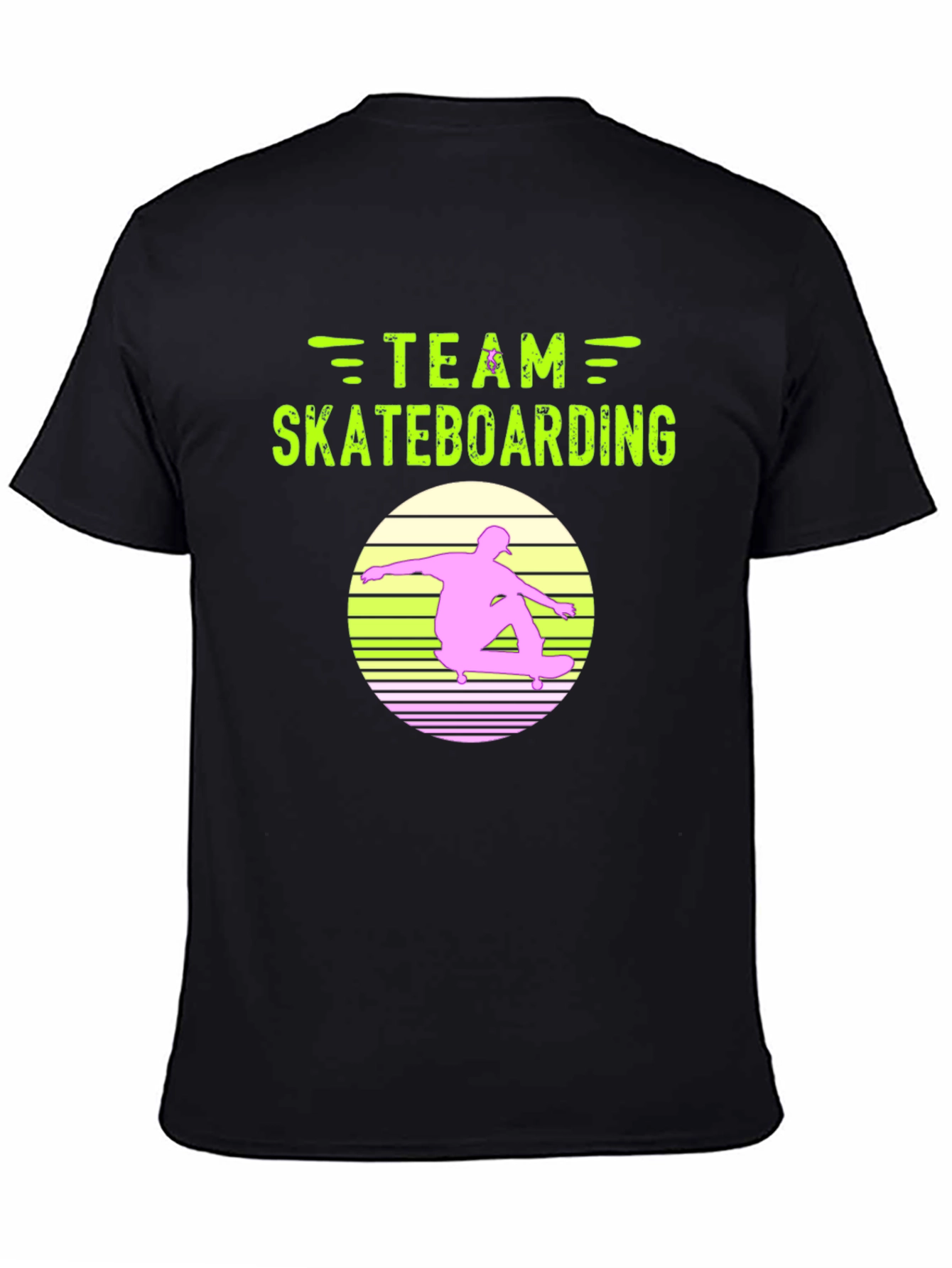 Team Skateboarding Graphic Tee - Black