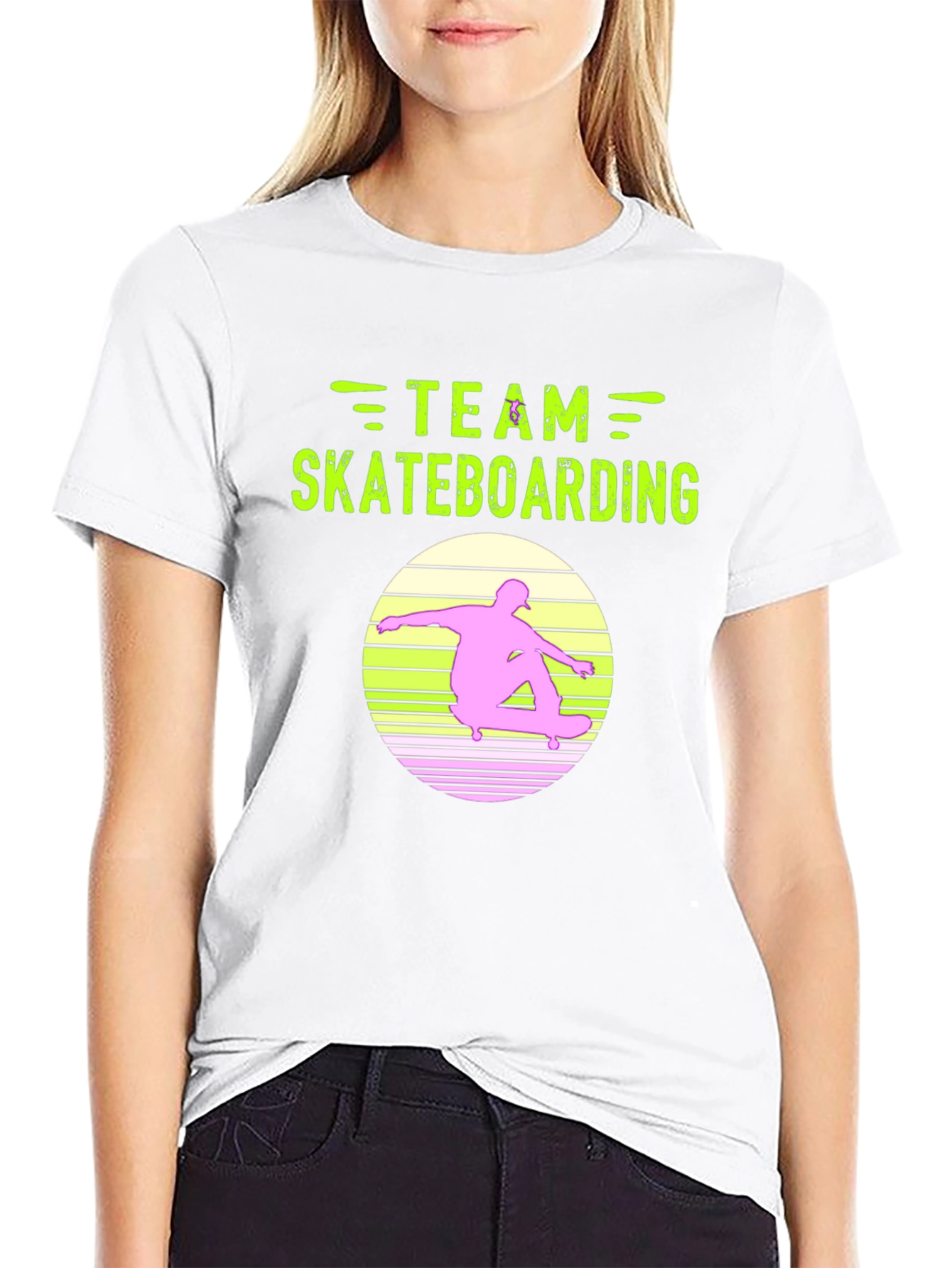Team Skateboarding Graphic Tee - Black