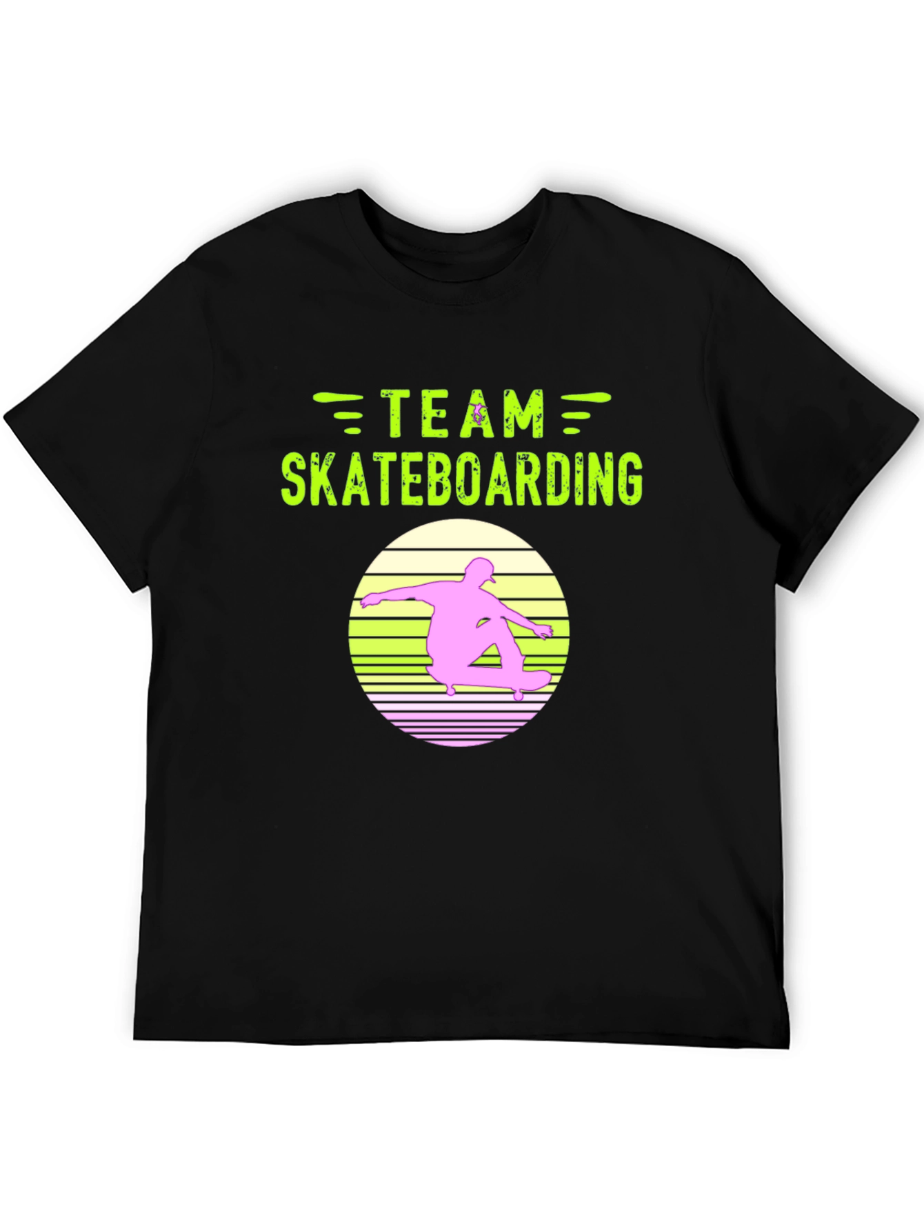 Team Skateboarding Graphic Tee - Black