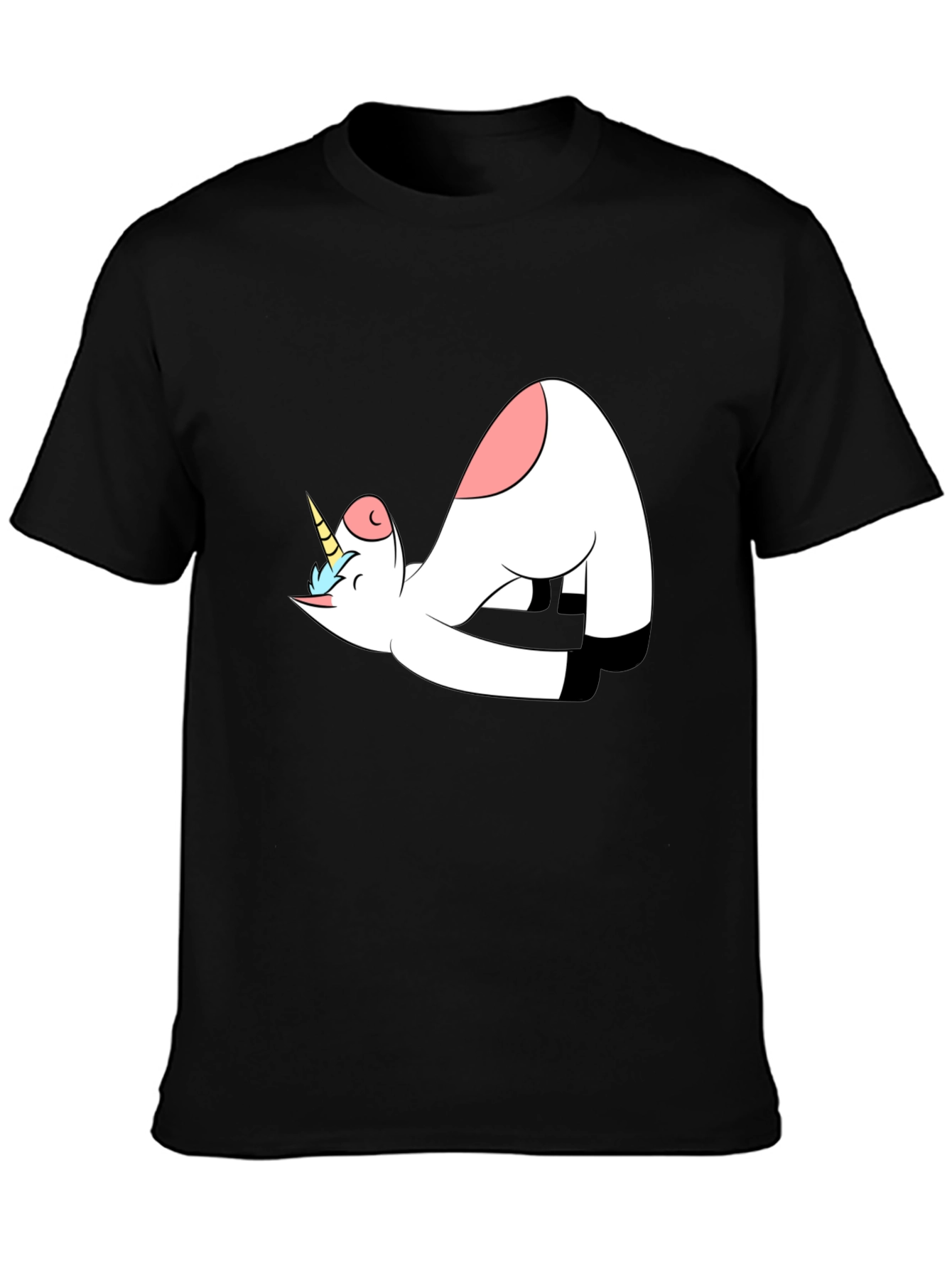 Unicorn Yoga Black T-Shirt