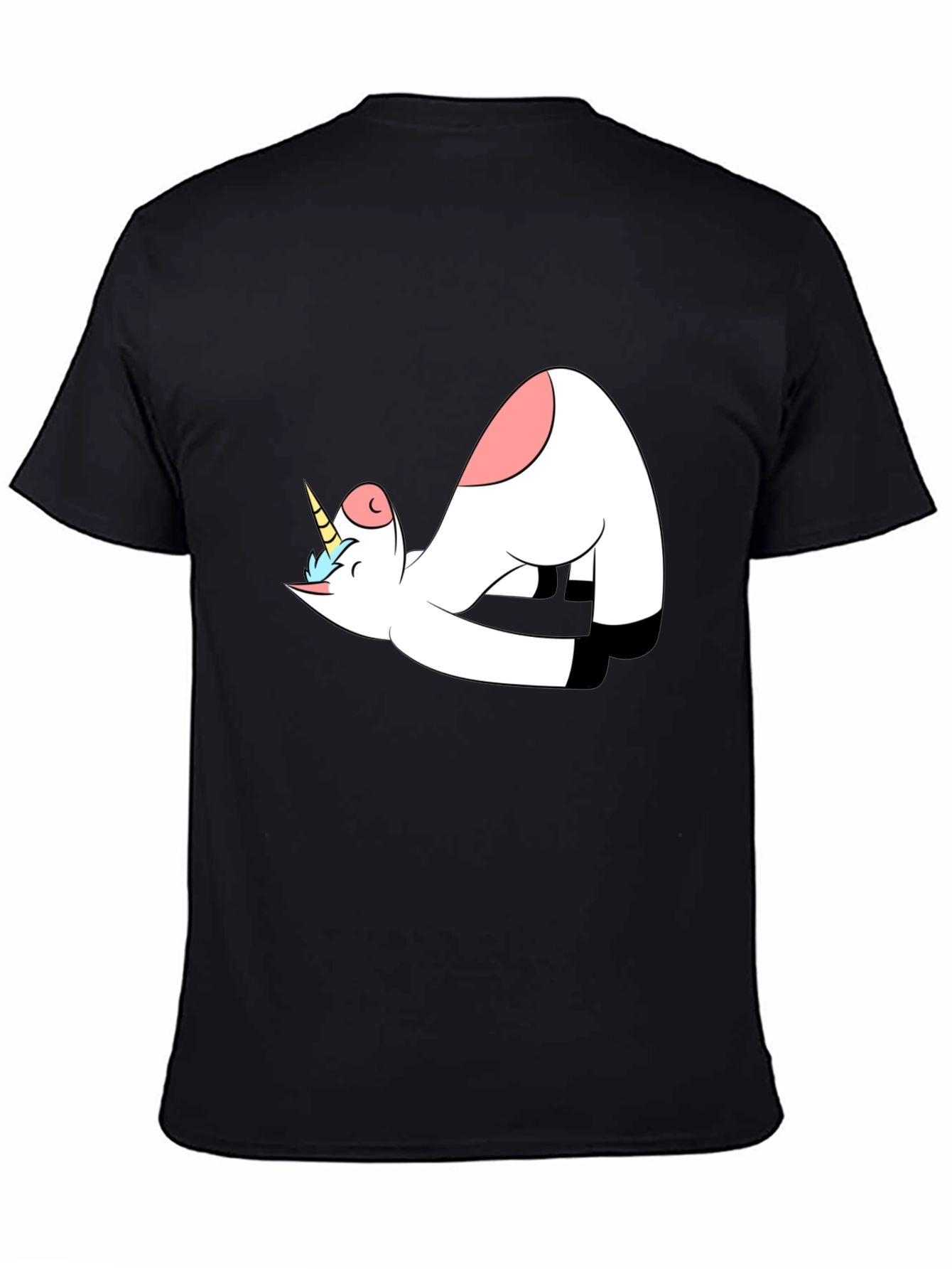 Unicorn Yoga Black T-Shirt