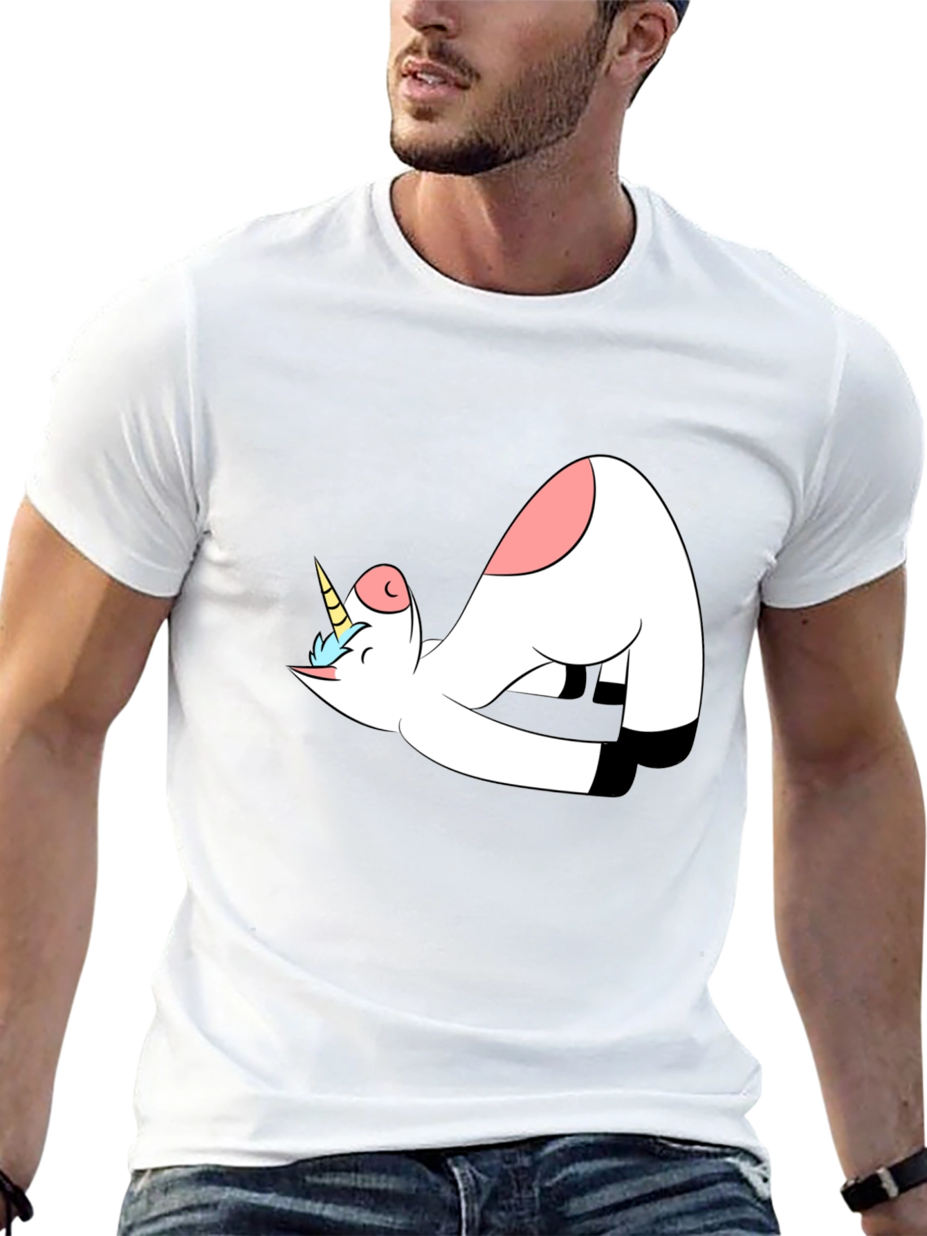 Unicorn Yoga Black T-Shirt