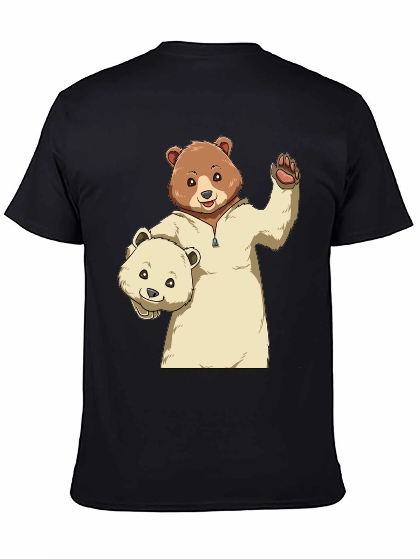 Bear Graphic Print Crew Neck T-Shirt