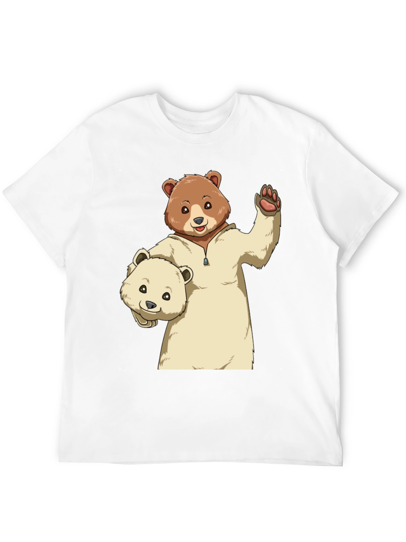 Bear Graphic Print Crew Neck T-Shirt