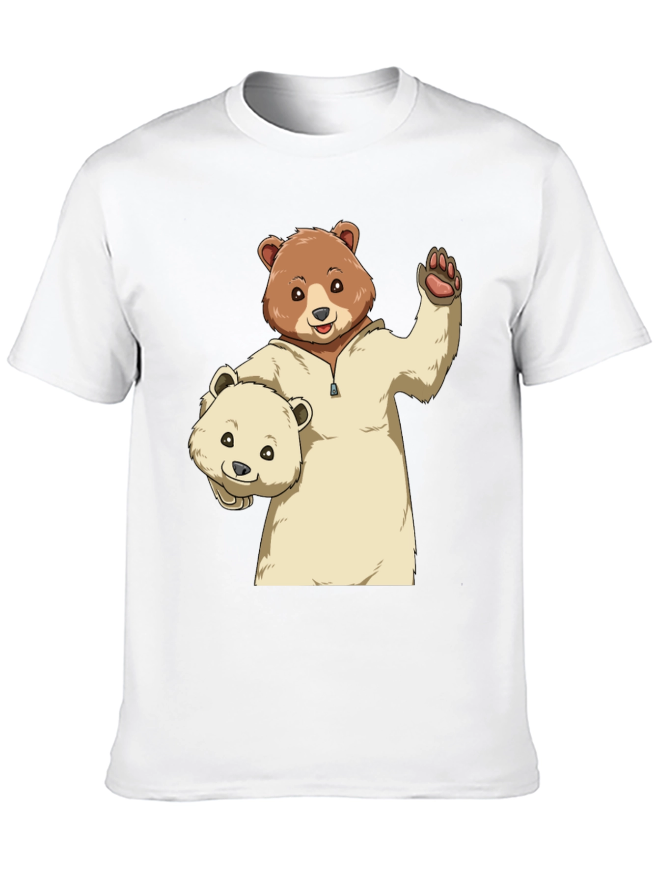 Bear Graphic Print Crew Neck T-Shirt