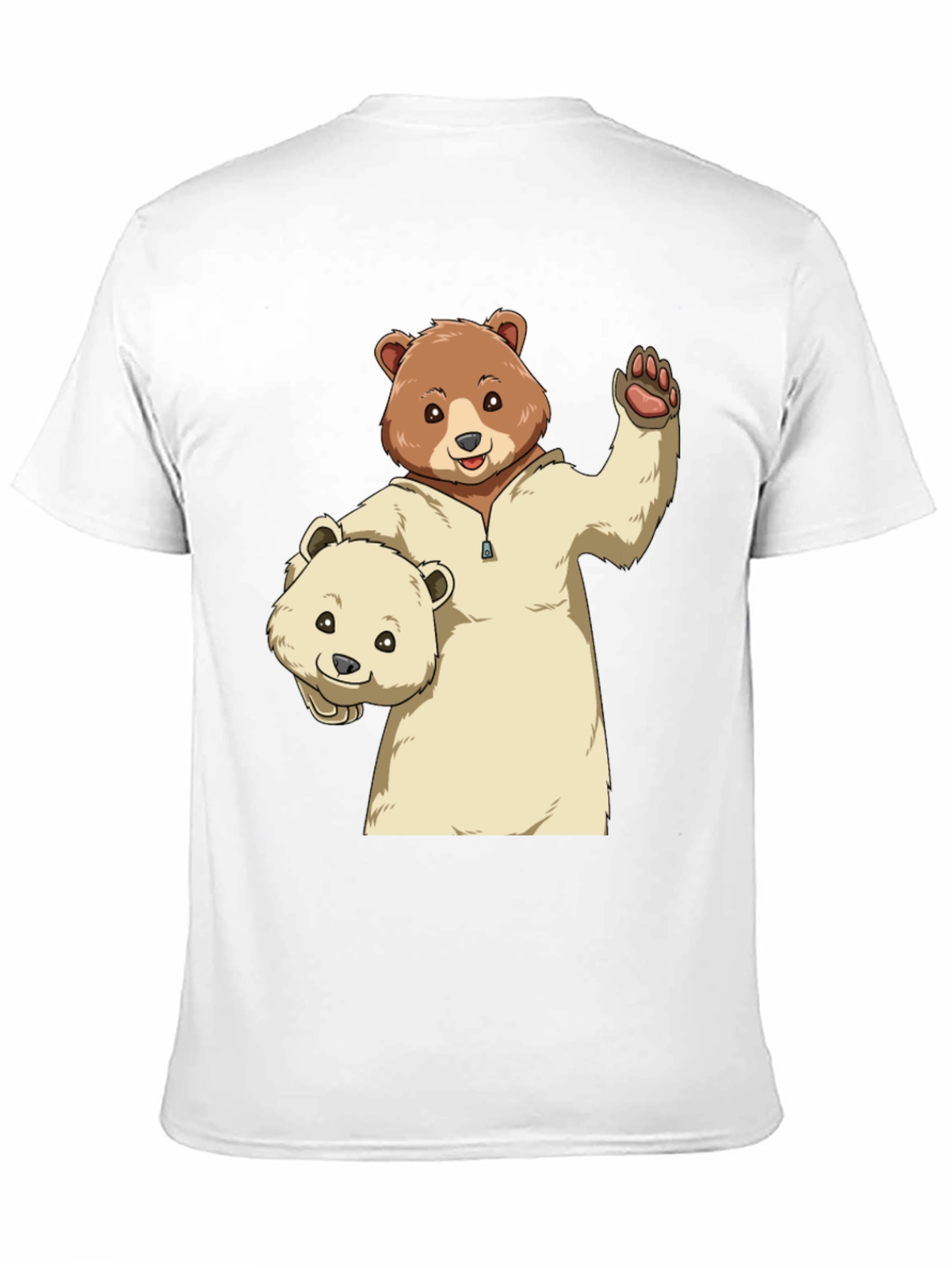 Bear Graphic Print Crew Neck T-Shirt