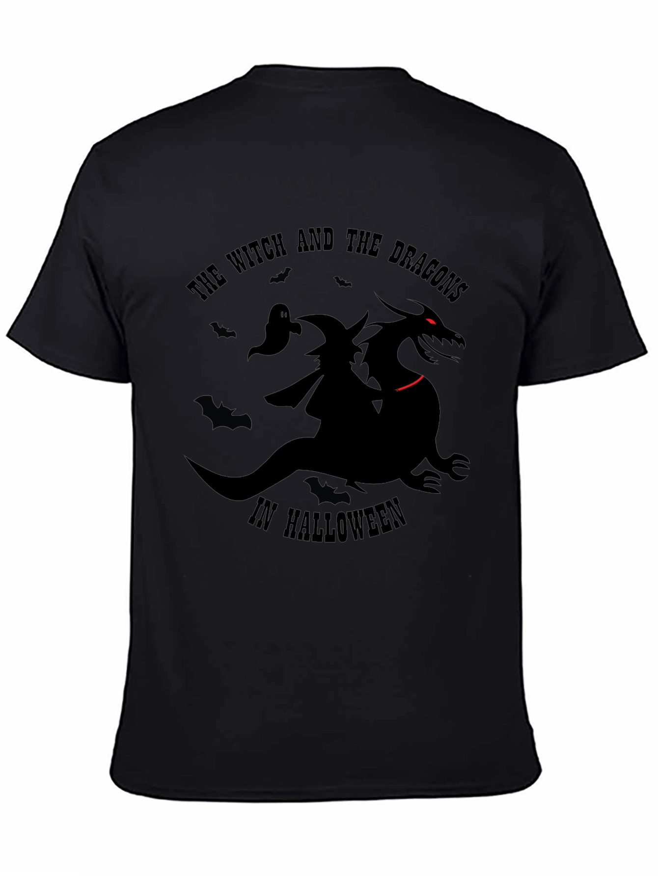 Witch and Dragon Halloween T-Shirt