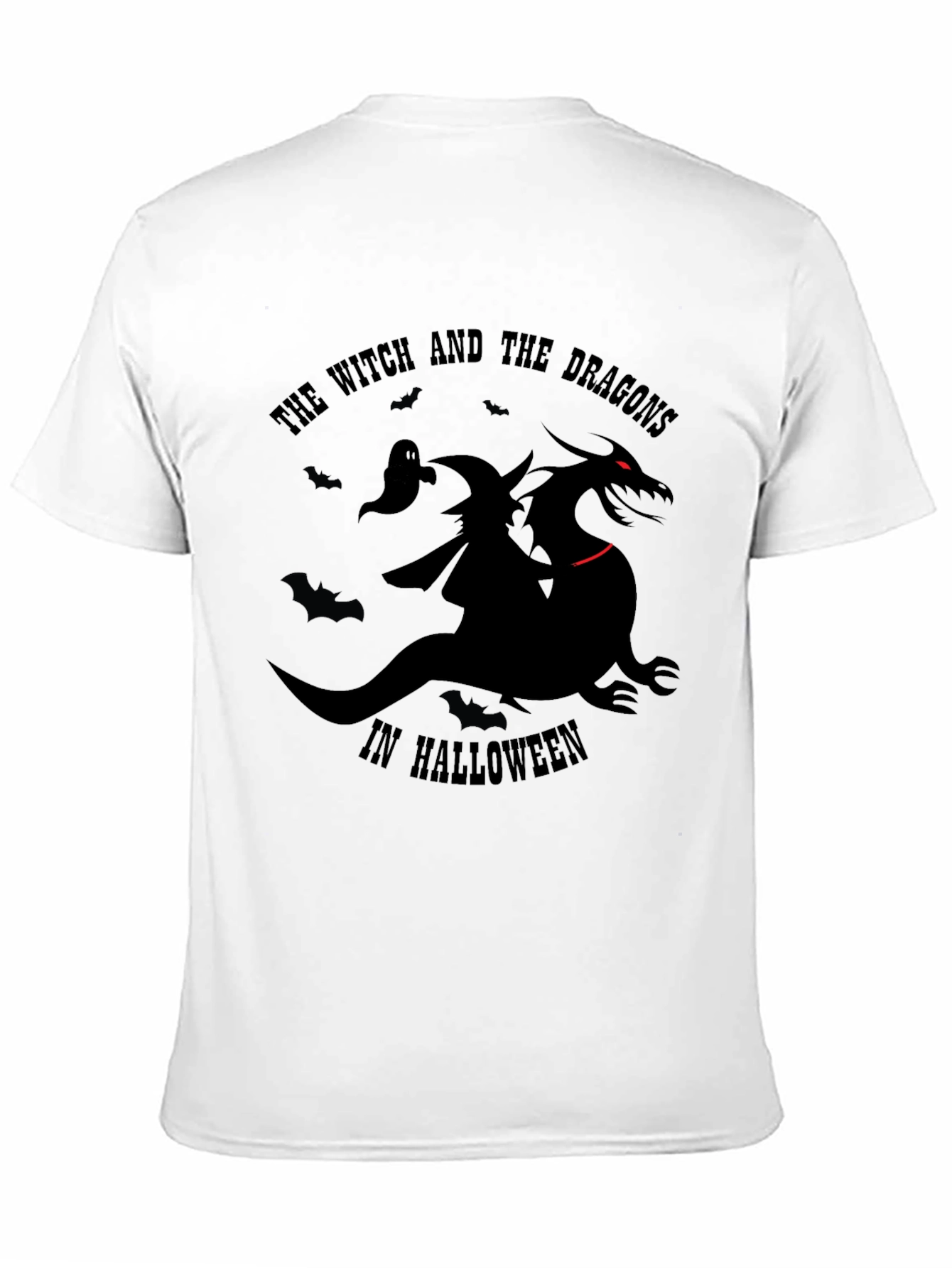 Witch and Dragon Halloween T-Shirt