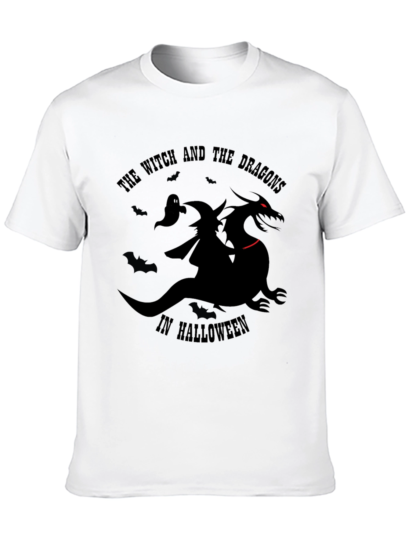Witch and Dragon Halloween T-Shirt