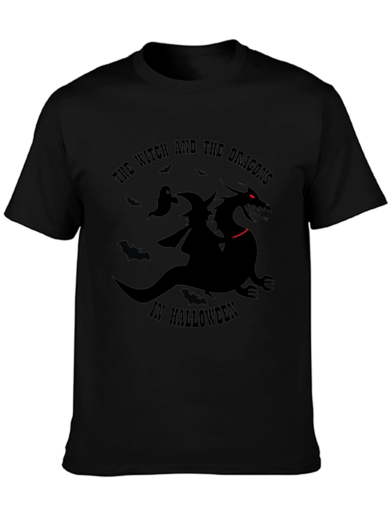 Witch and Dragon Halloween T-Shirt