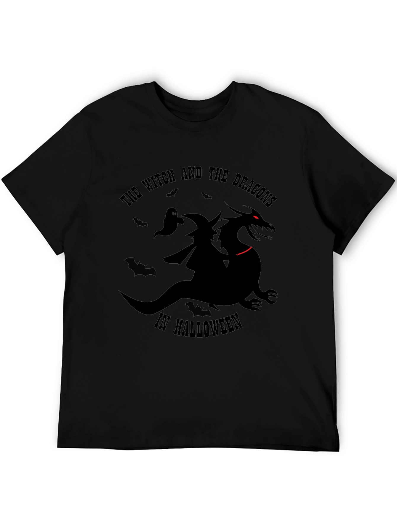 Witch and Dragon Halloween T-Shirt