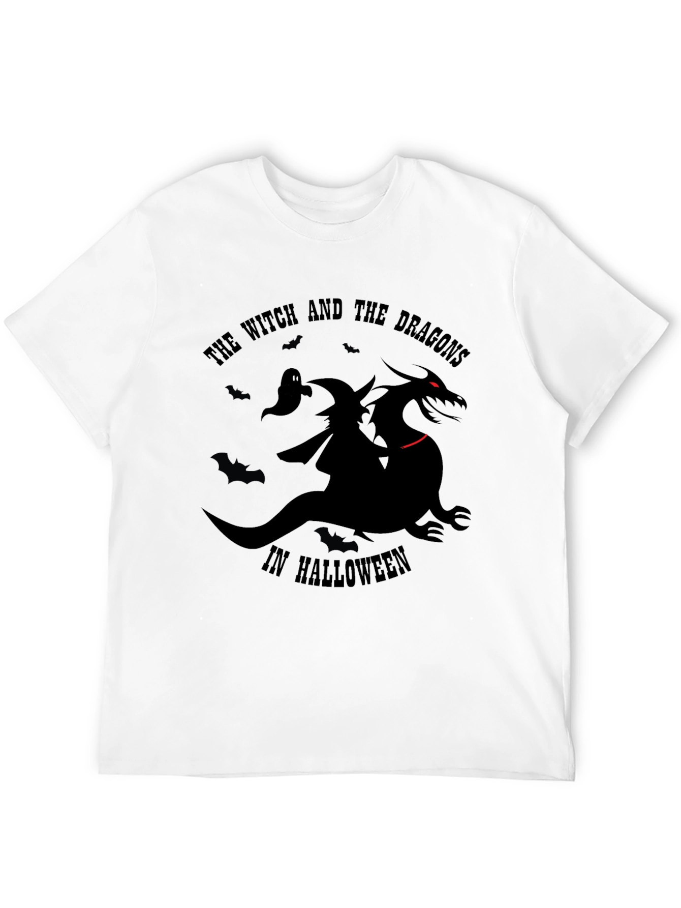 Witch and Dragon Halloween T-Shirt