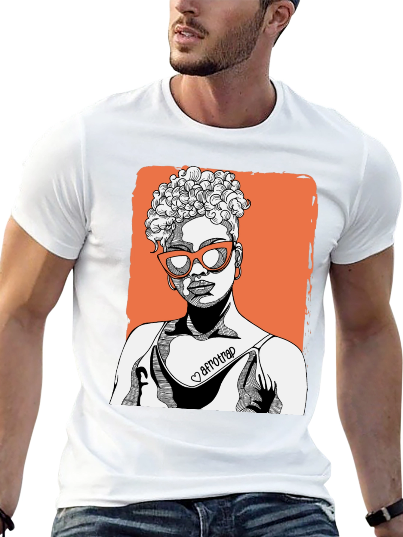 Afrotrap Graphic Tee - Stylish Black T-Shirt