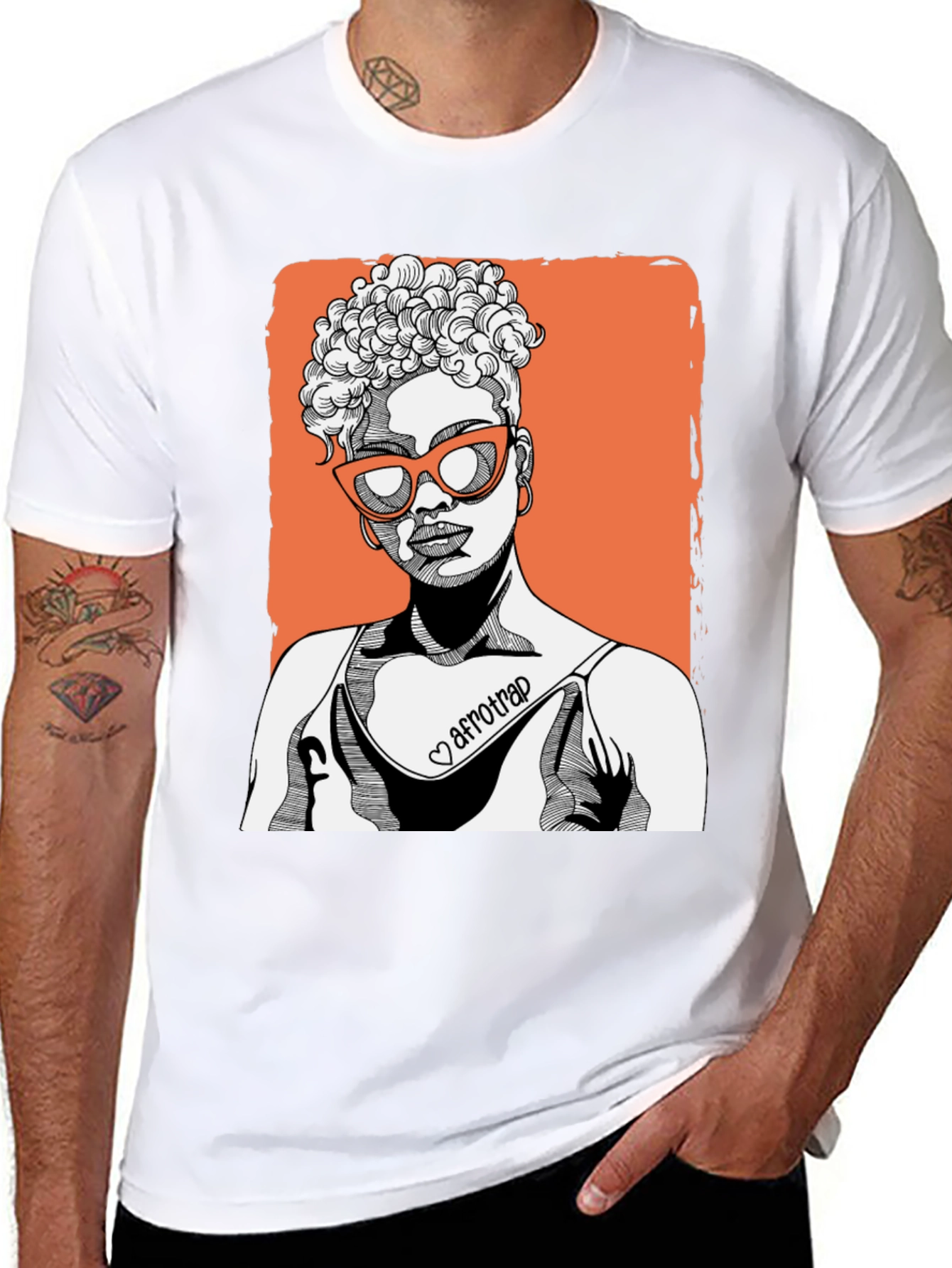 Afrotrap Graphic Tee - Stylish Black T-Shirt