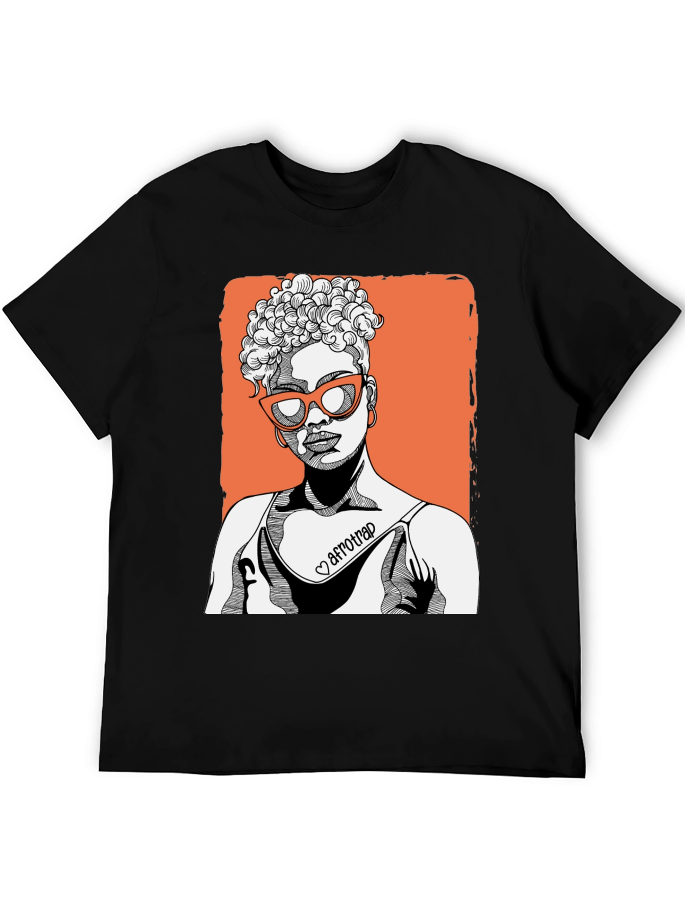 Afrotrap Graphic Tee - Stylish Black T-Shirt