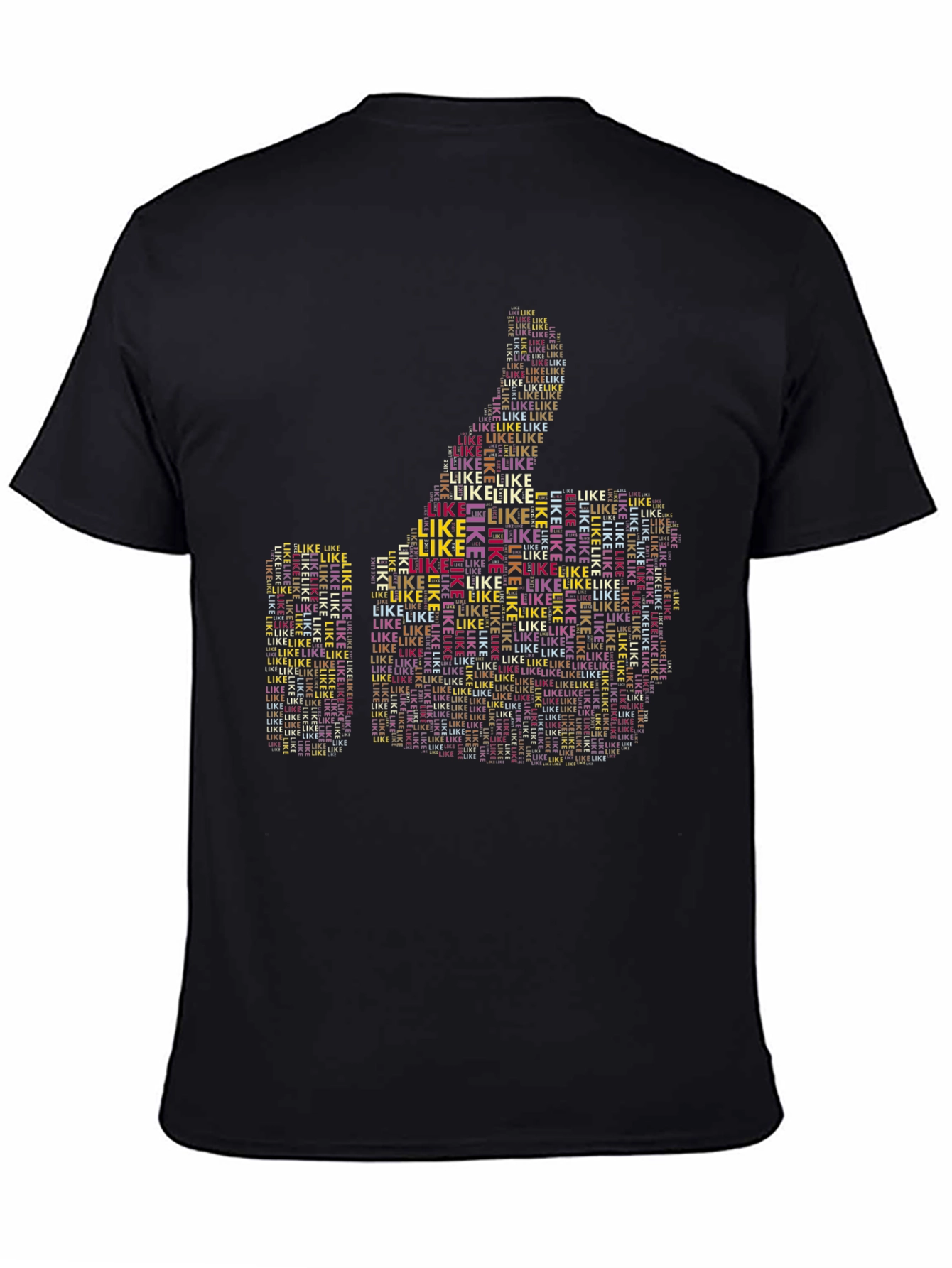 Thumbs Up Like Word Art Graphic T-Shirt