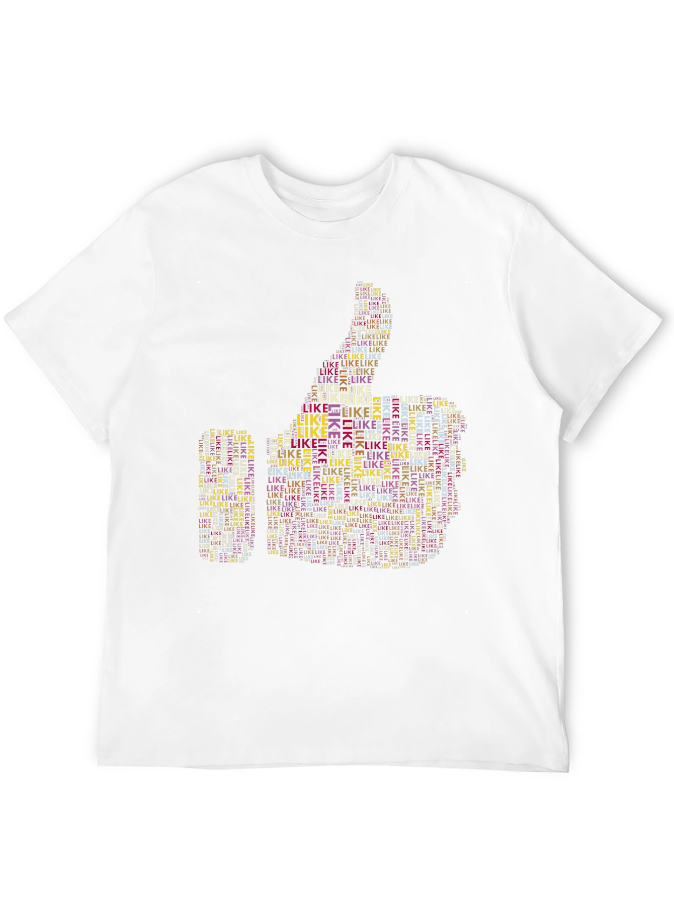 Thumbs Up Like Word Art Graphic T-Shirt