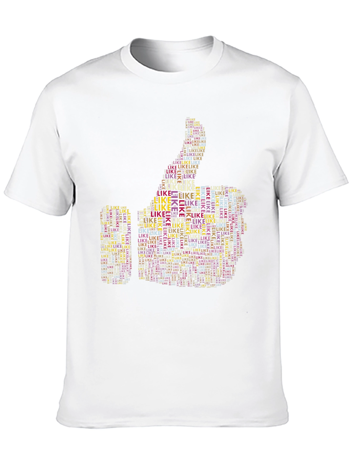 Thumbs Up Like Word Art Graphic T-Shirt